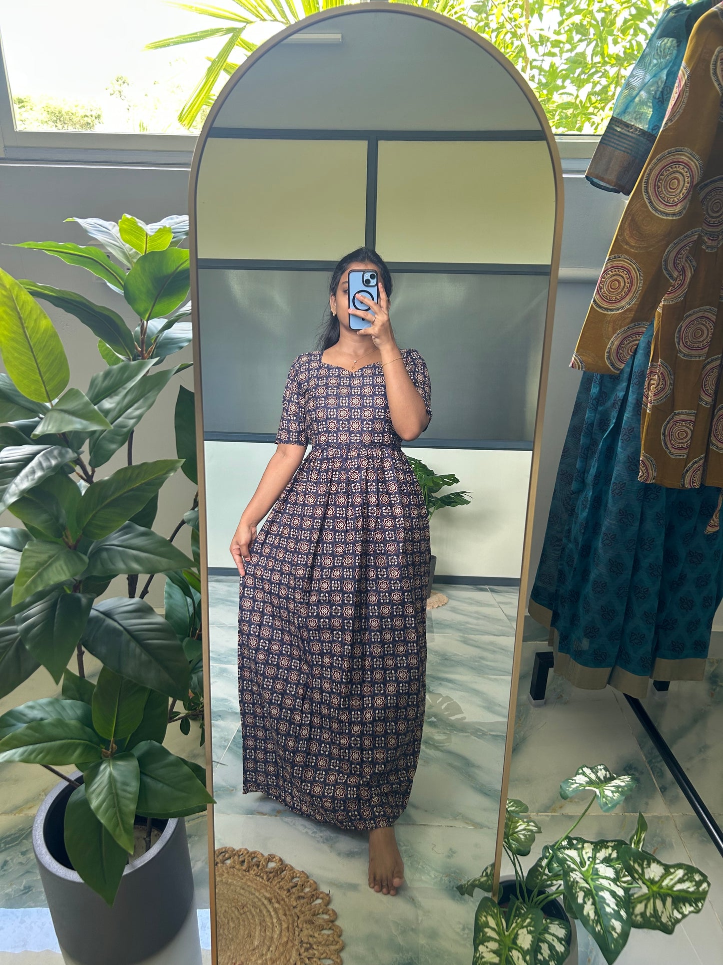 Yamuna -Dark Blue Maxi Nighty