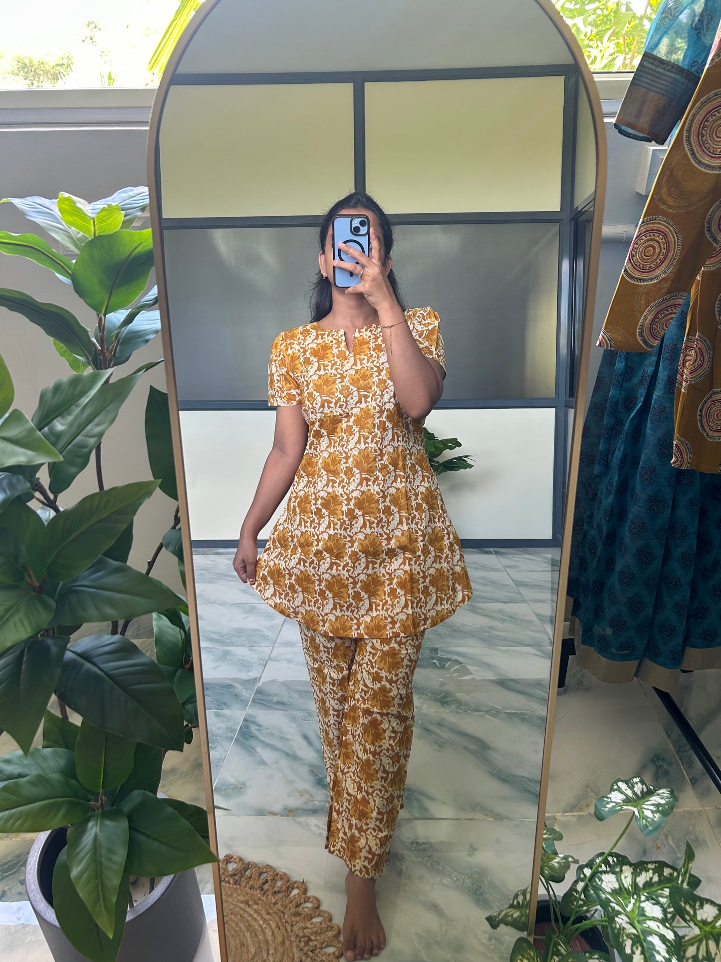 Heera - Dark Yellow Night Suit
