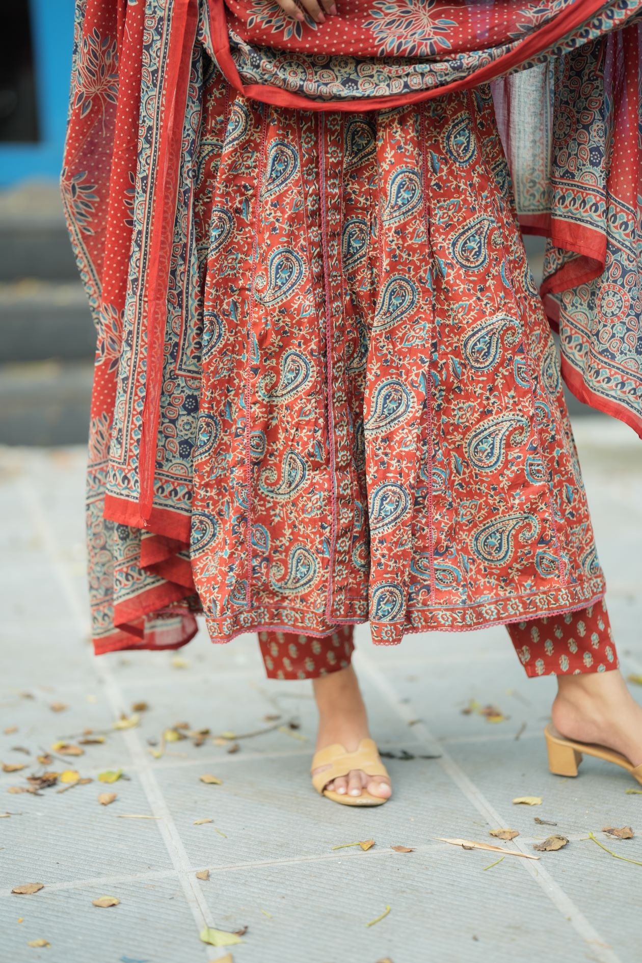 Mithra - Maroon Floral Suit Set