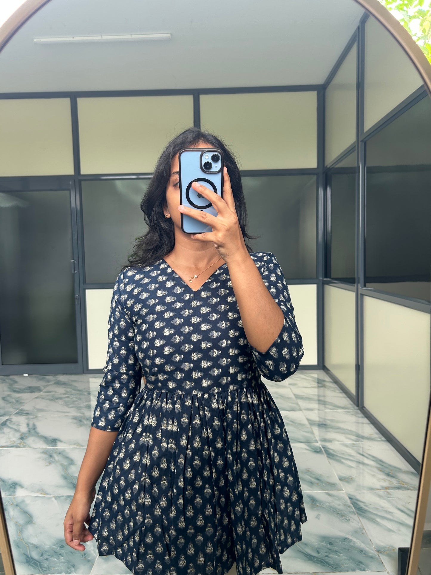 Isha - Blue Peplum Top