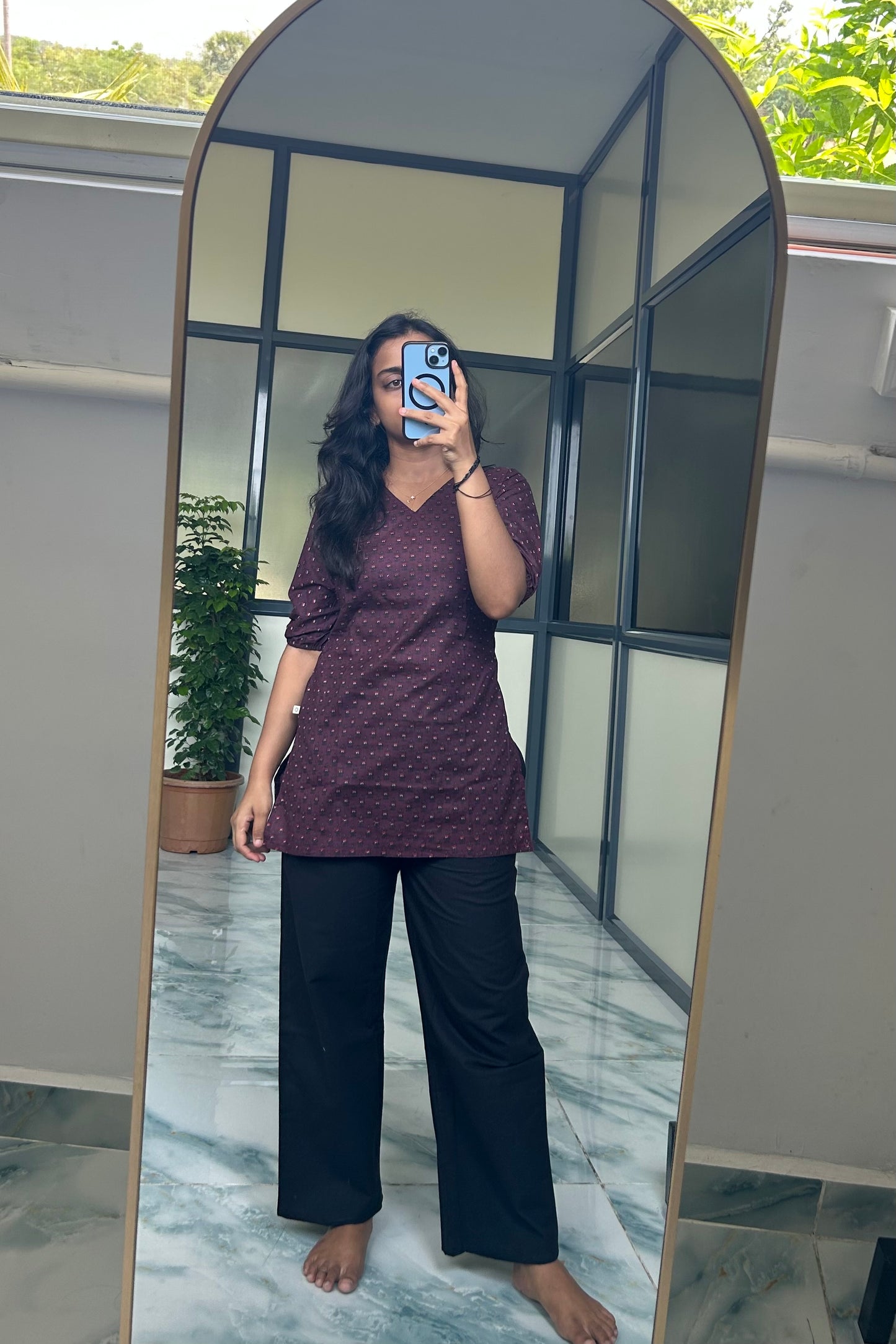 Meena - Dark Purple Short Top