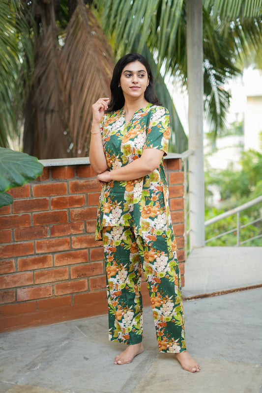 Heera- Green Night Suit