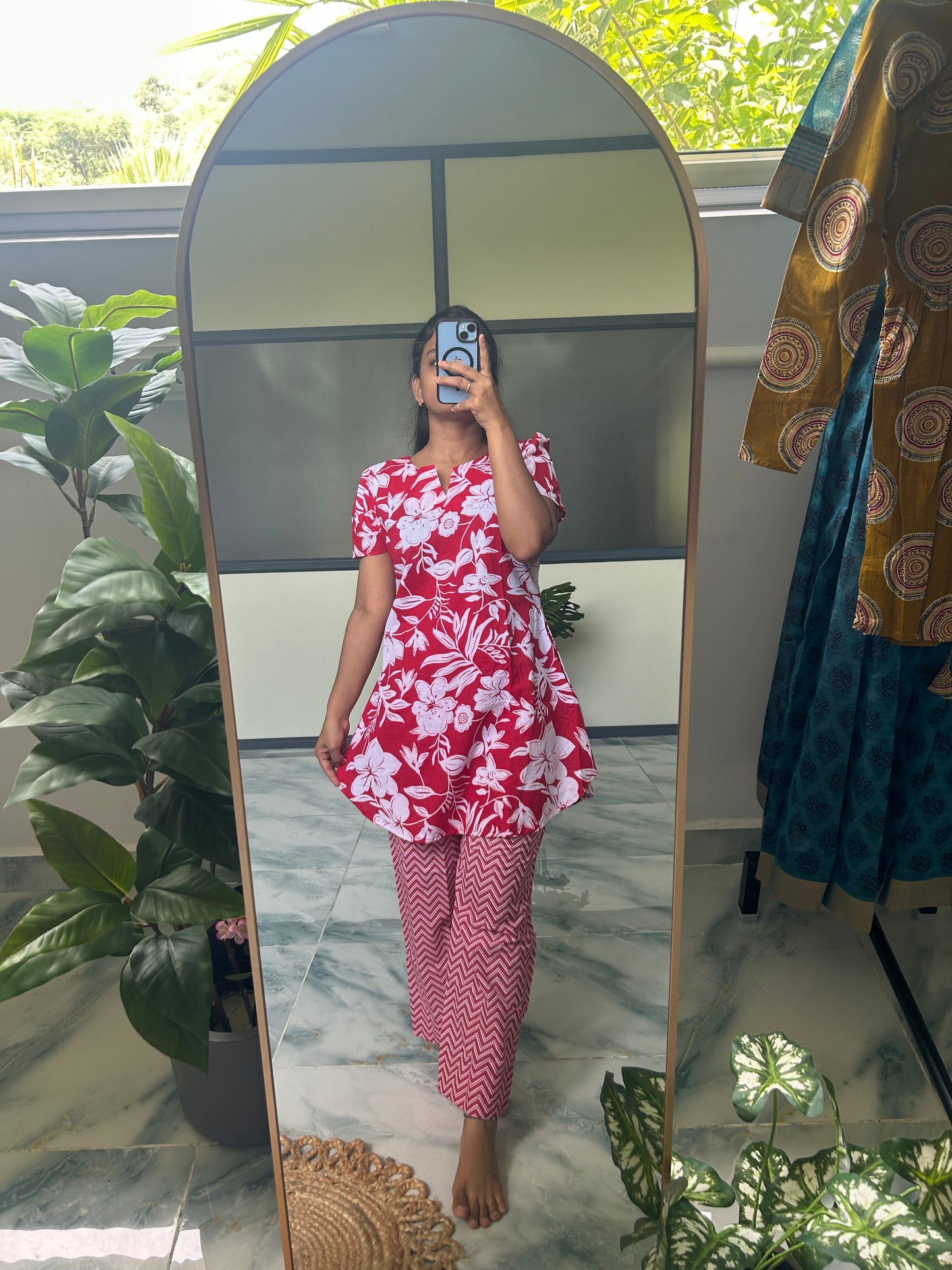 Heera - Bright Red Night Suit