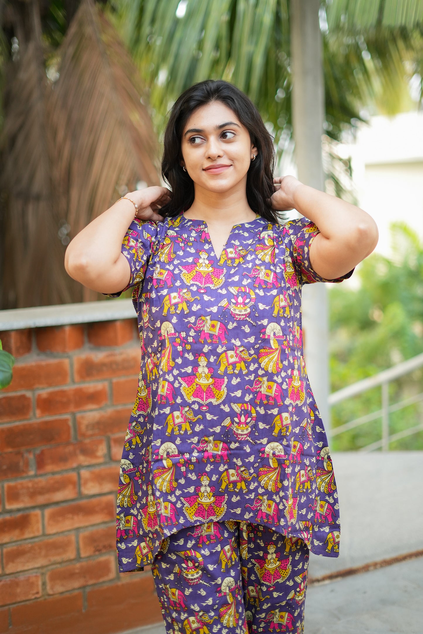 Heera- Violet Night Suit