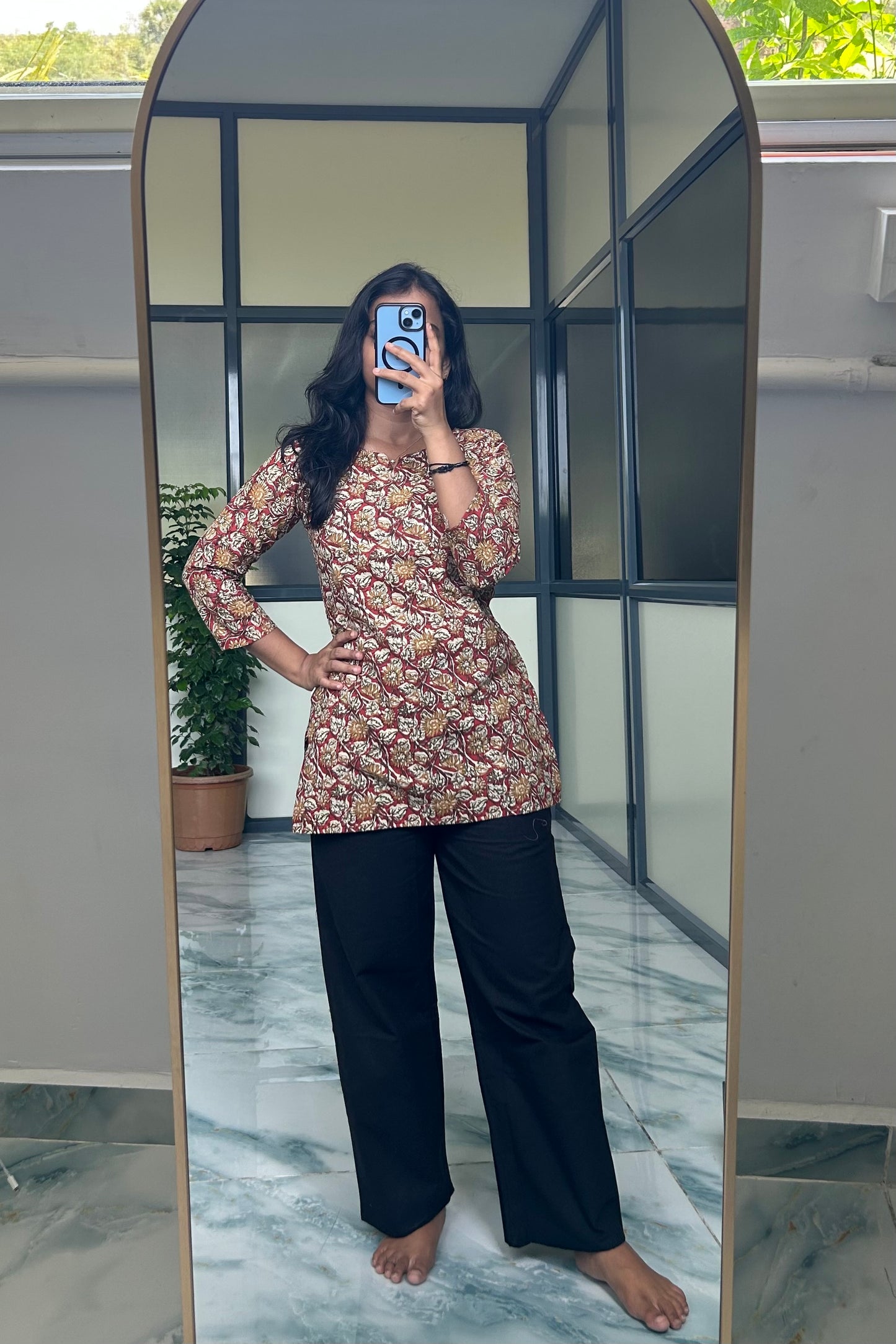 Meena - Rust Red Short Top