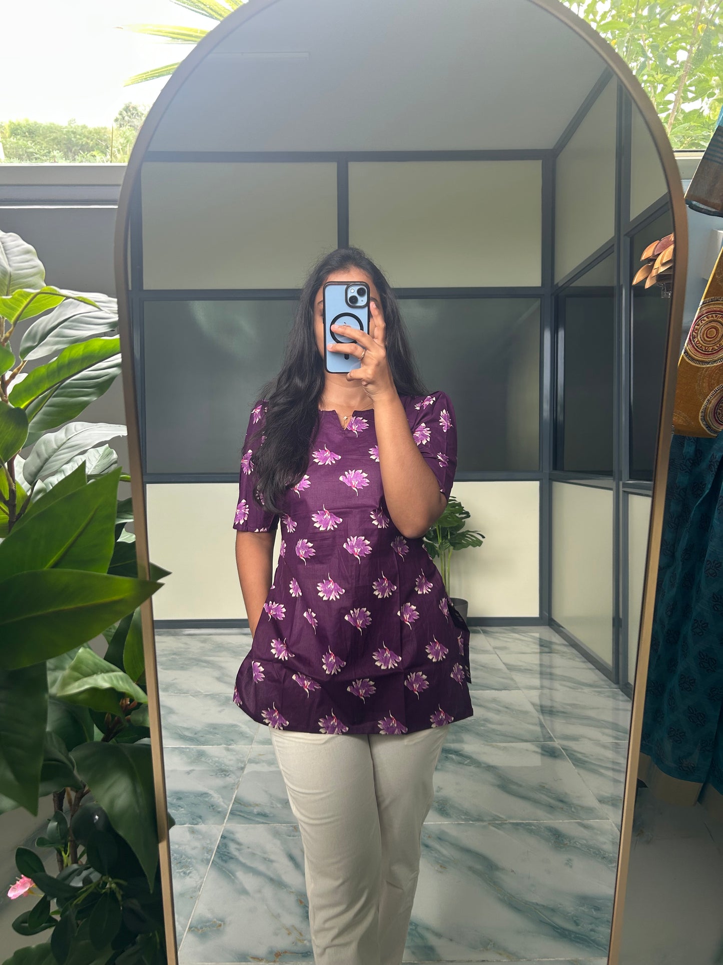 Meena - Dark Purple Short Top