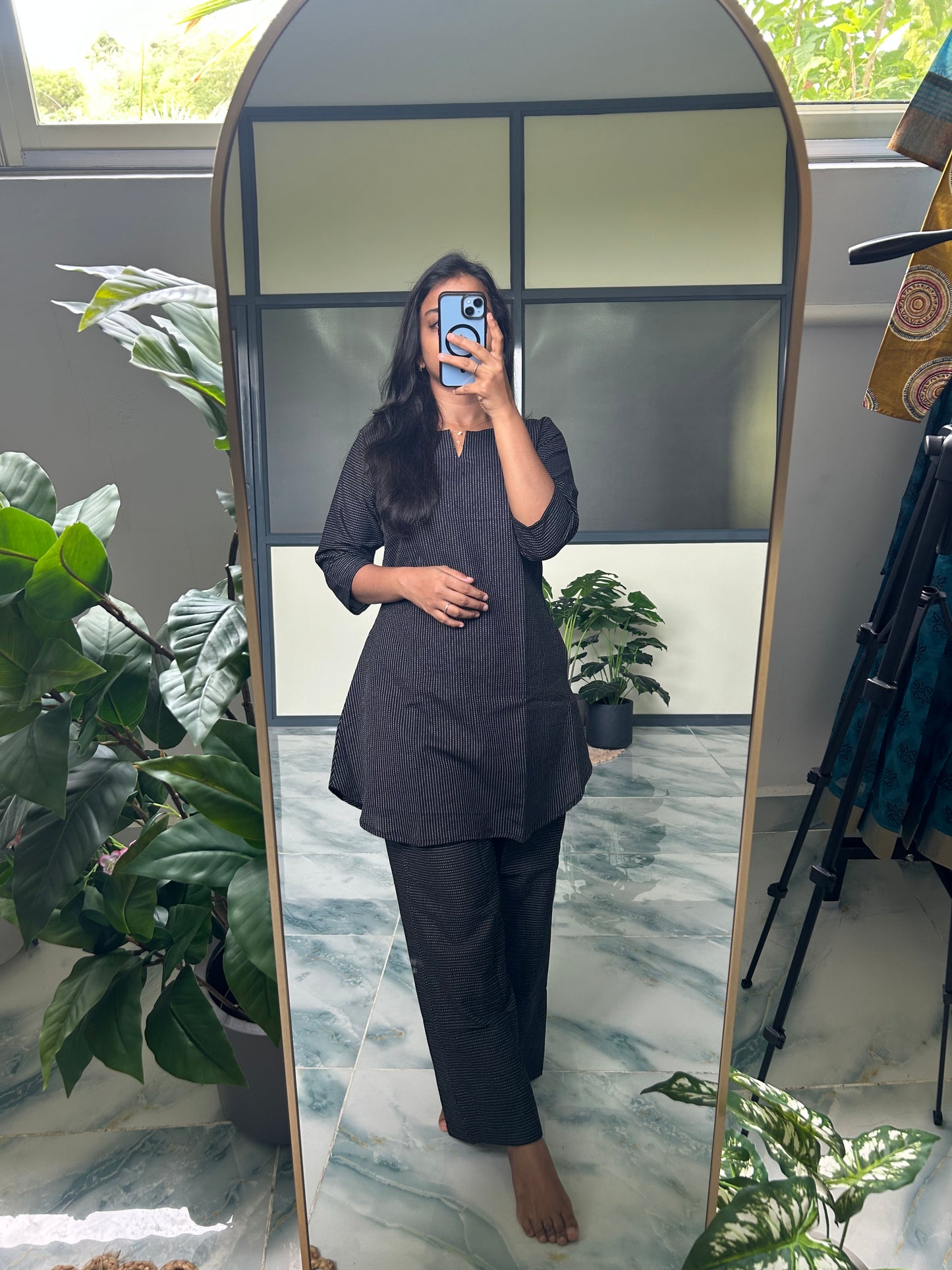 Heera - Black Kantha Night Suit