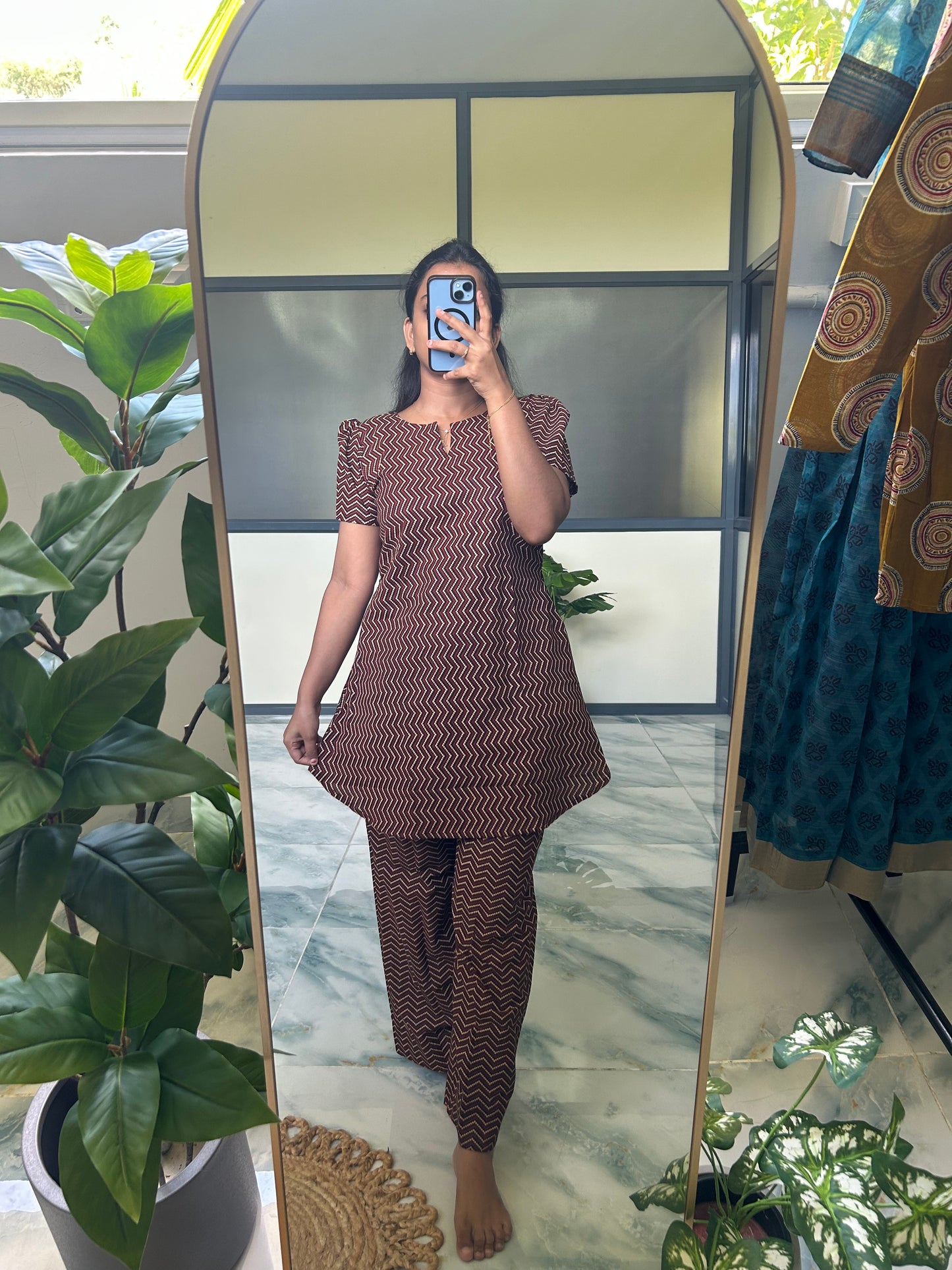 Heera - Maroon Zigzag Night Suit