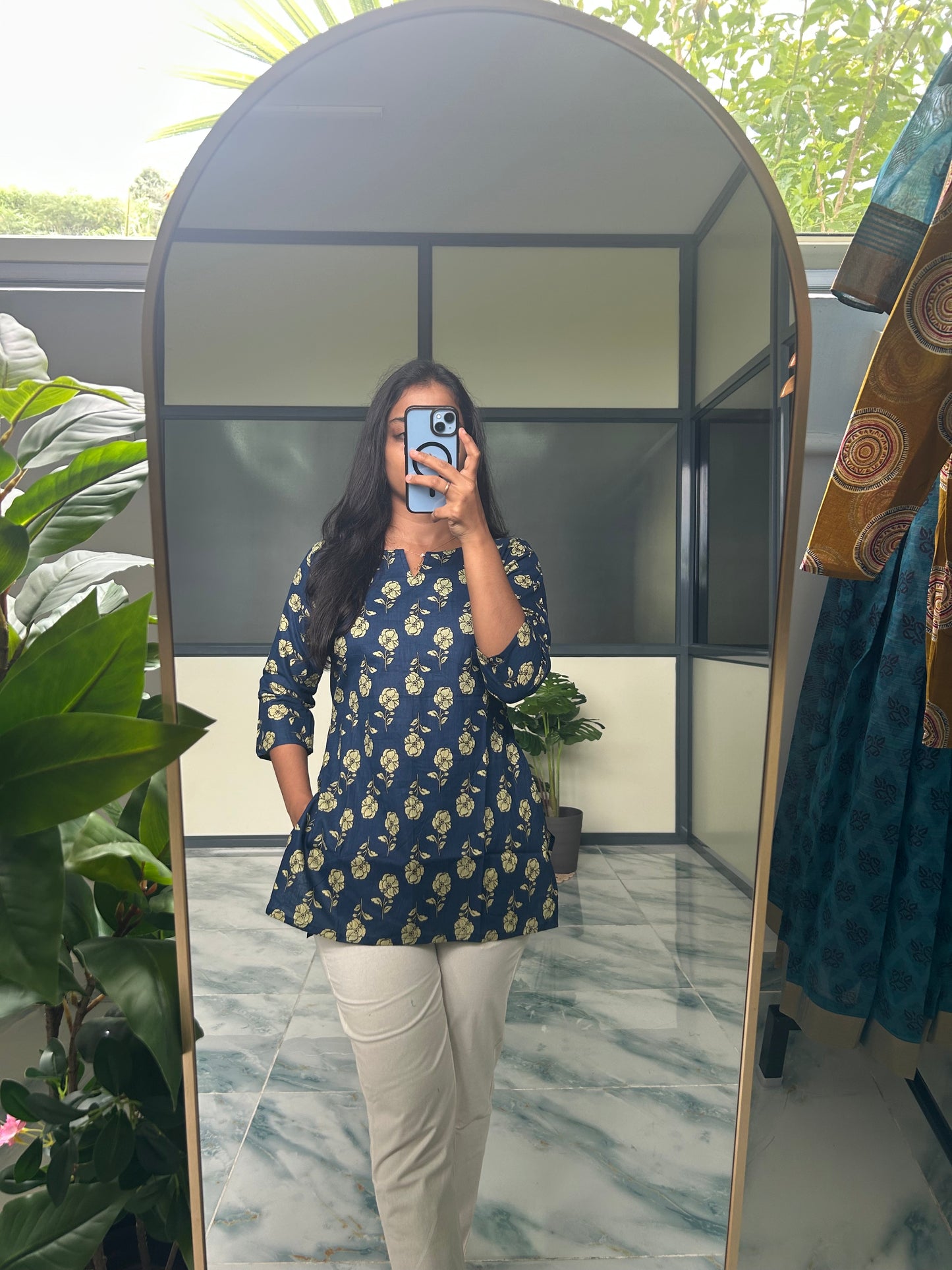 Meena - Dark Blue Short Top