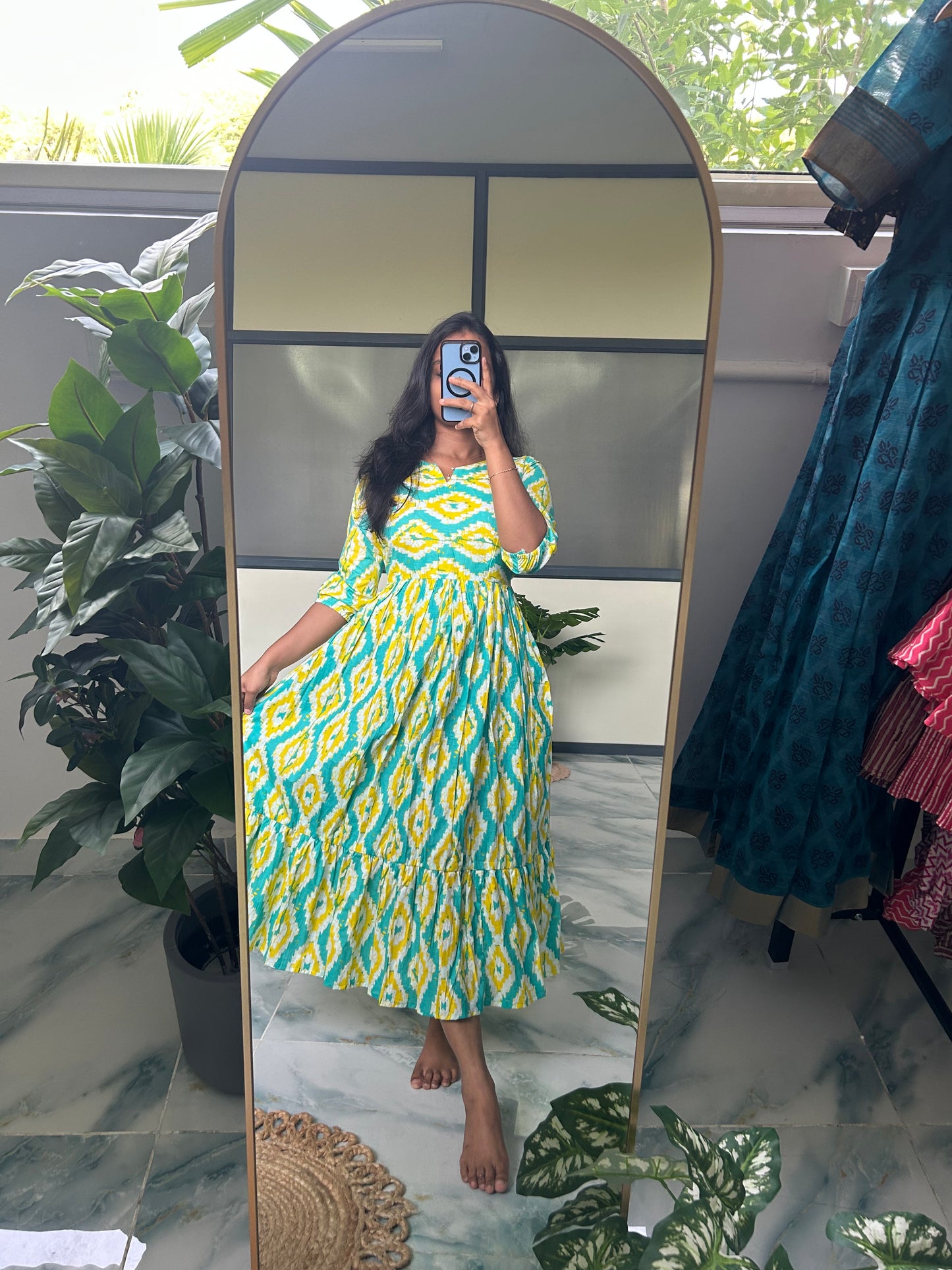 Harsha- Light Green Midi Dress