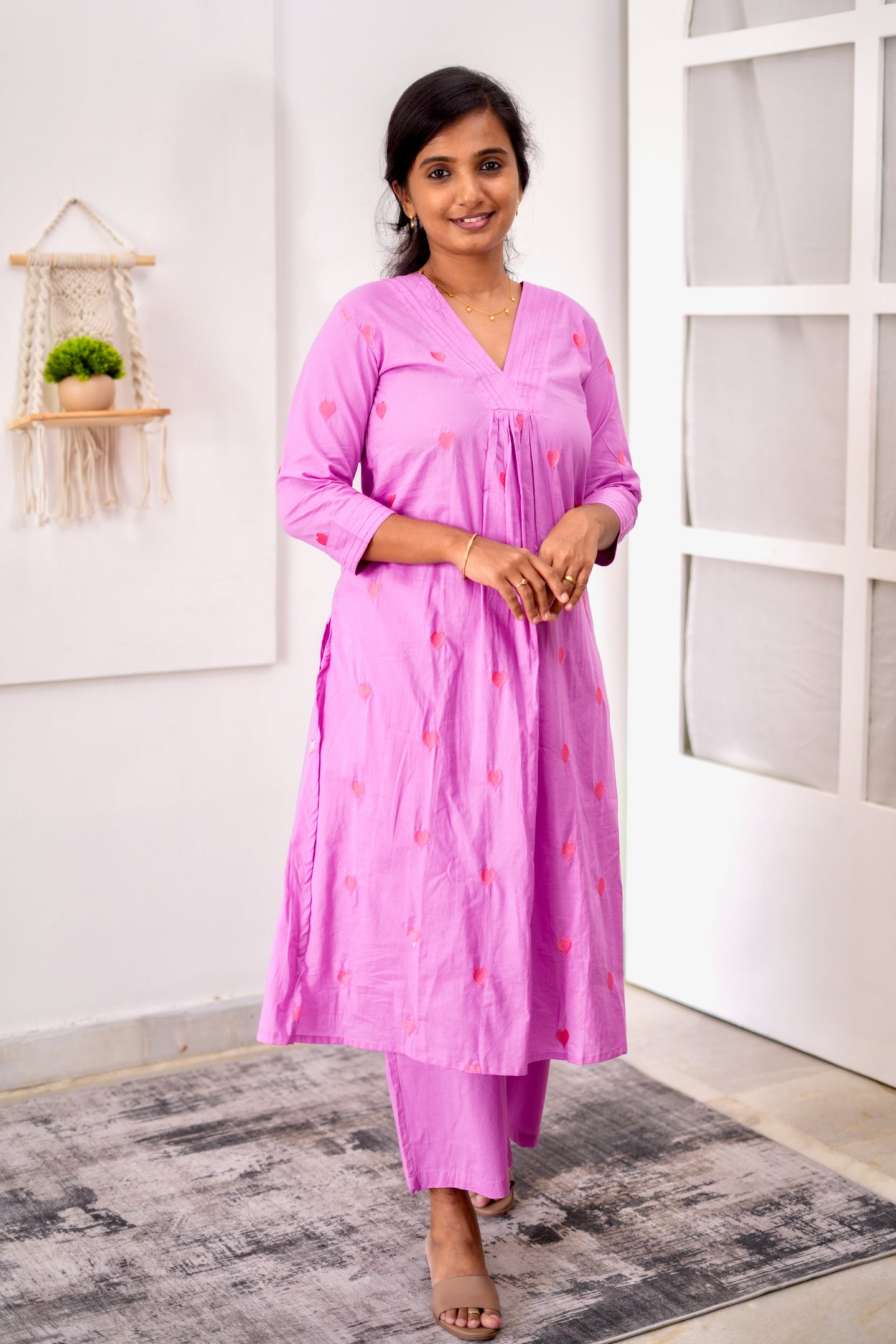 Subathra - Heart Embroidery 2pcs Set