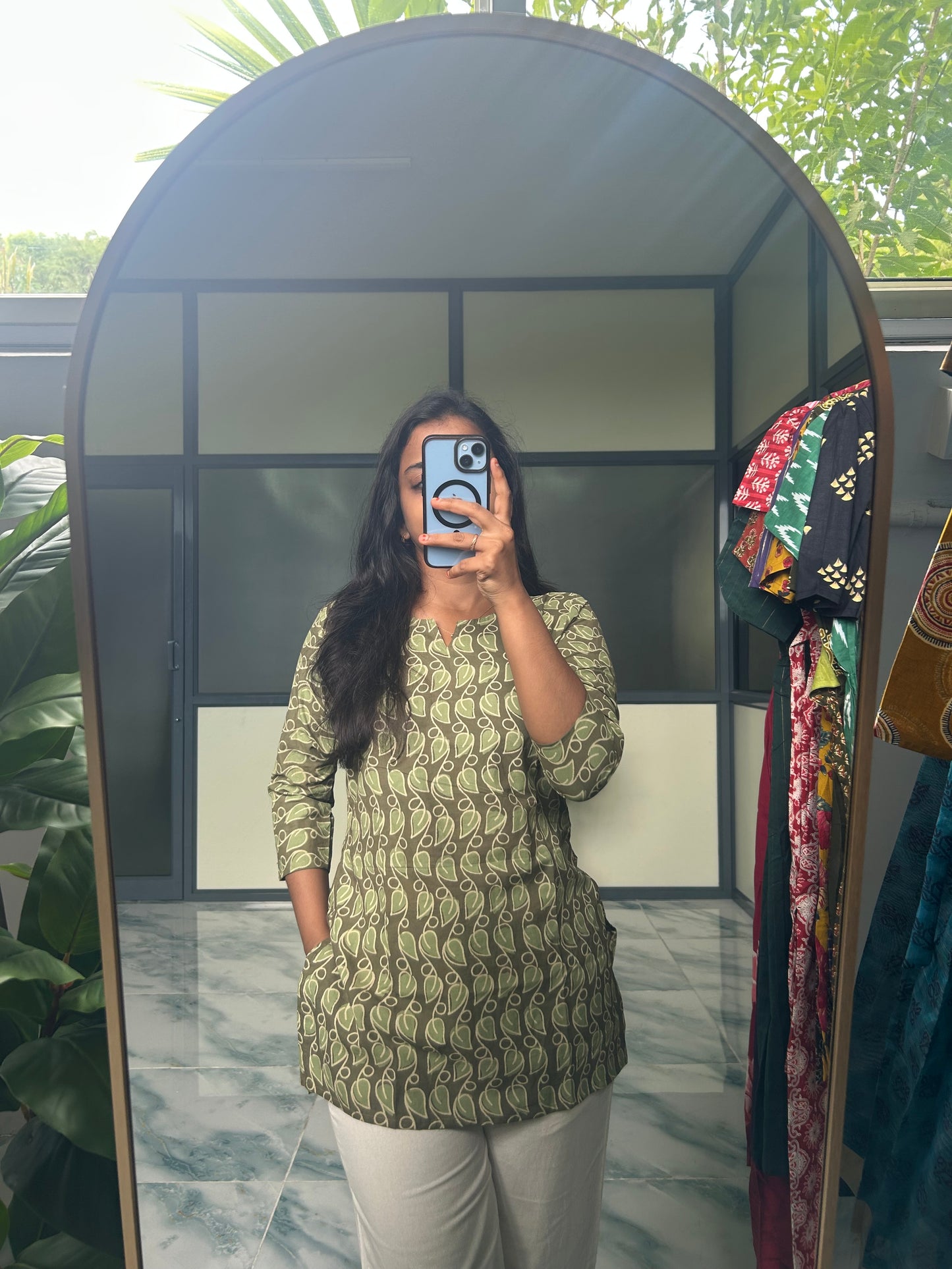 Meena - Olive Green Short Top