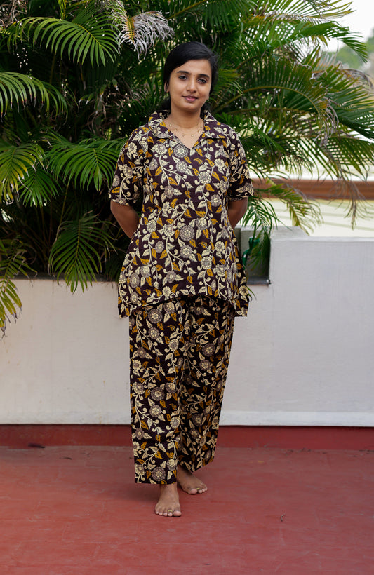 Veda - Brown Night Suit