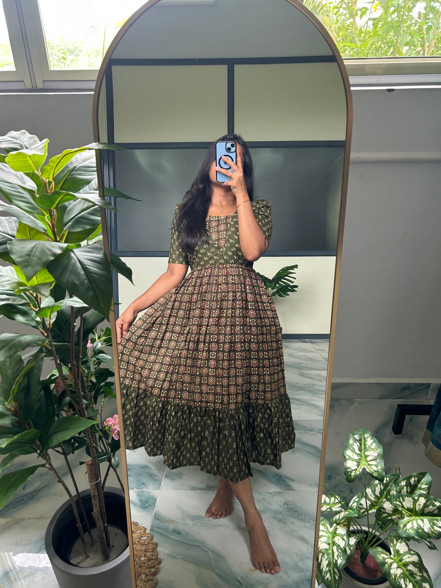 Harsha - Green Midi Dress