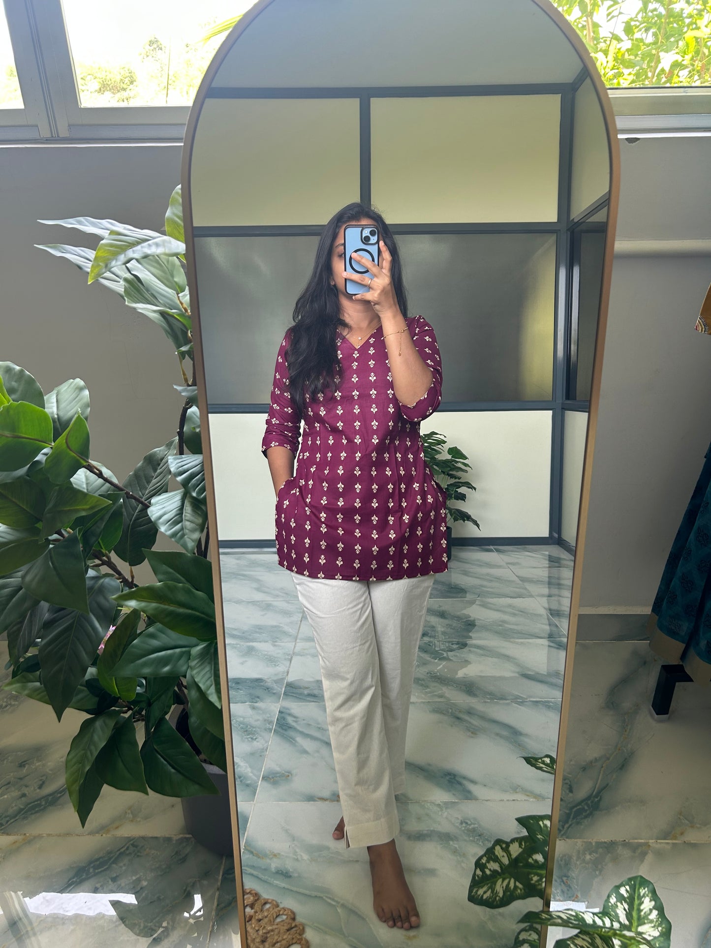Meena - Magenta Short Top