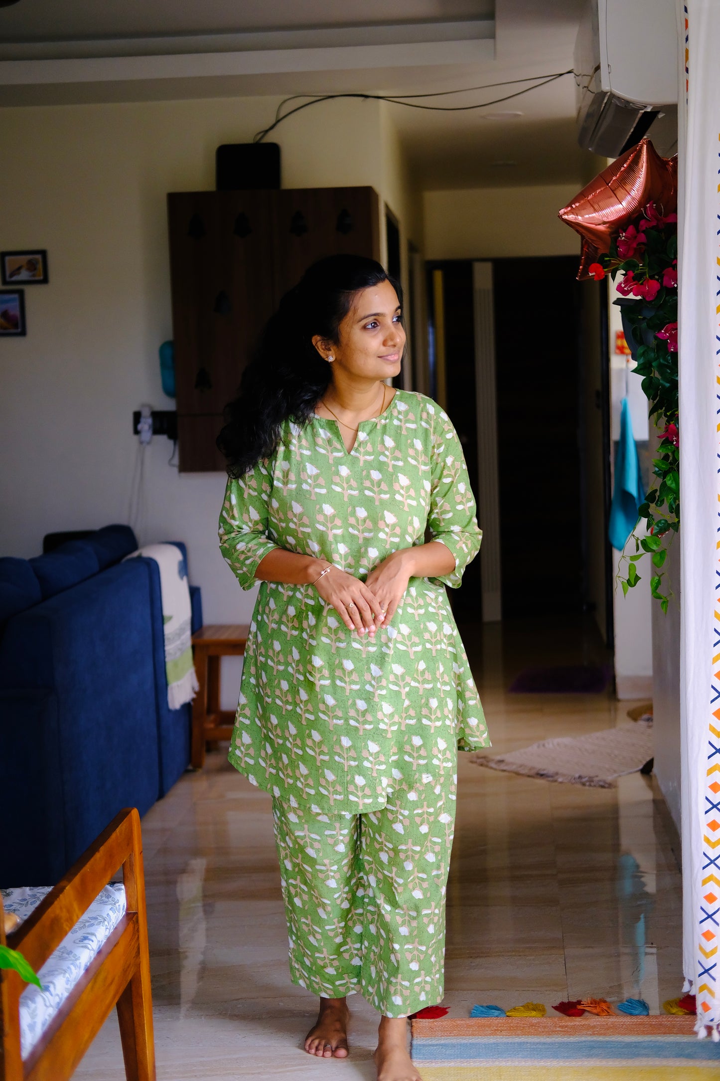 Heera - Pastel Green Night Suit