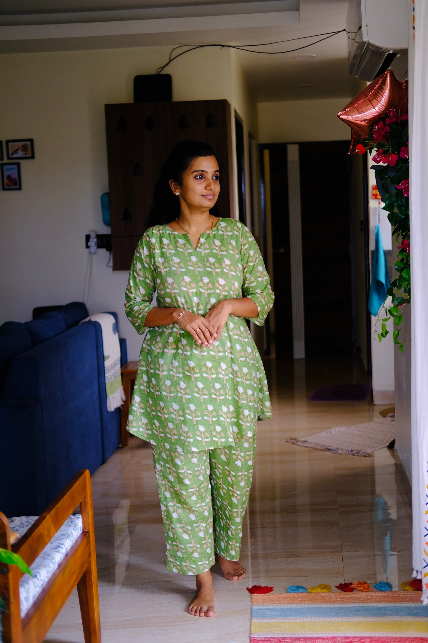 Heera - Pastel Green Night Suit