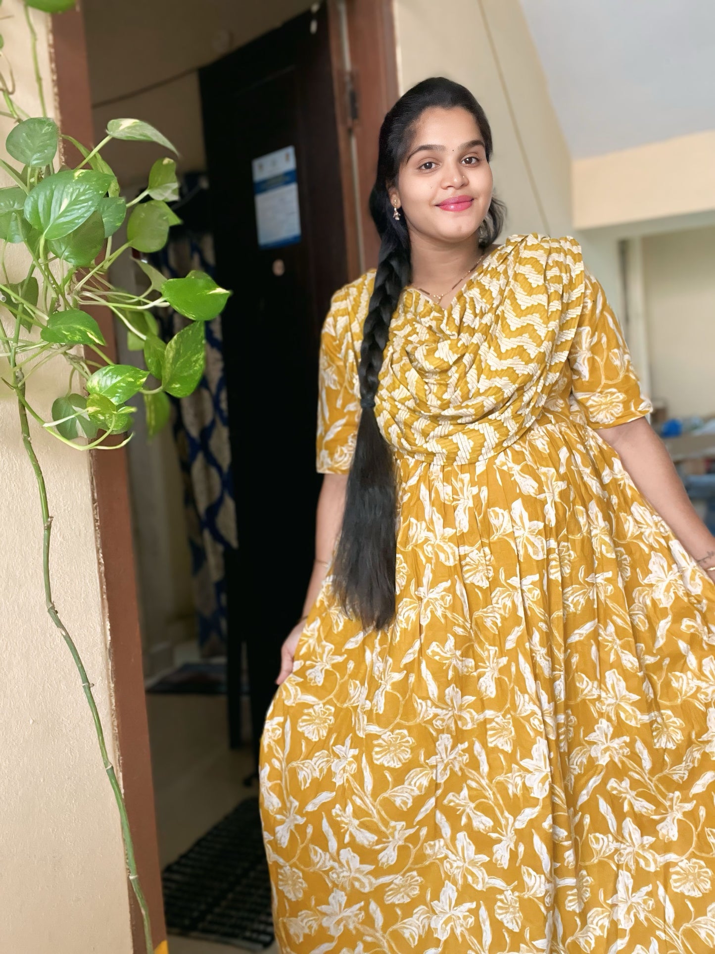 Kaveri - Mustard Maxi Nighty