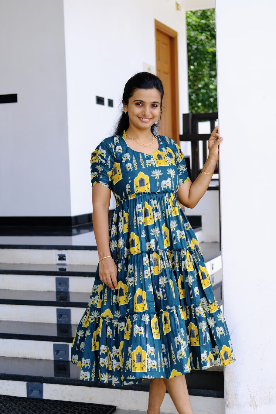 Amudha - Tiered Midi Dress