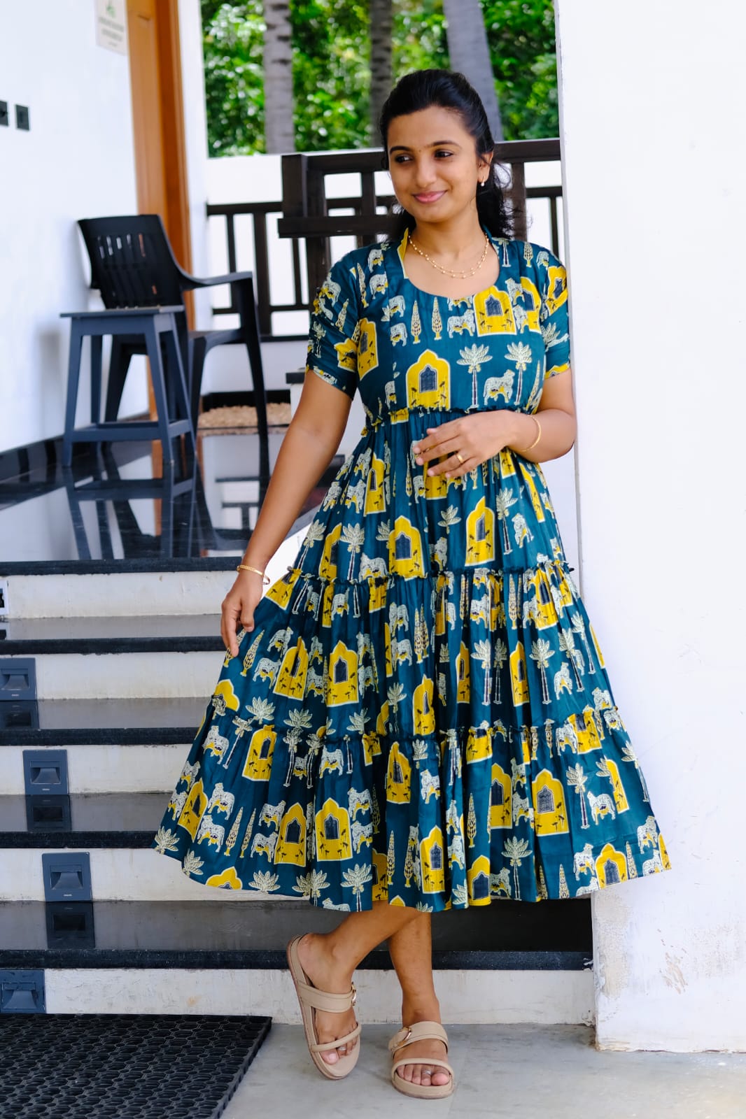 Amudha - Tiered Midi Dress