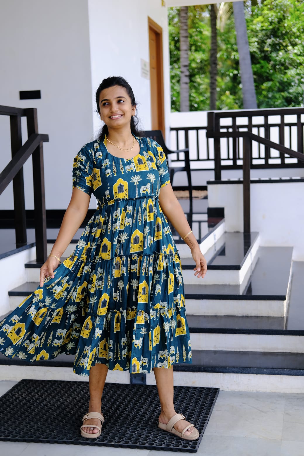 Amudha - Tiered Midi Dress