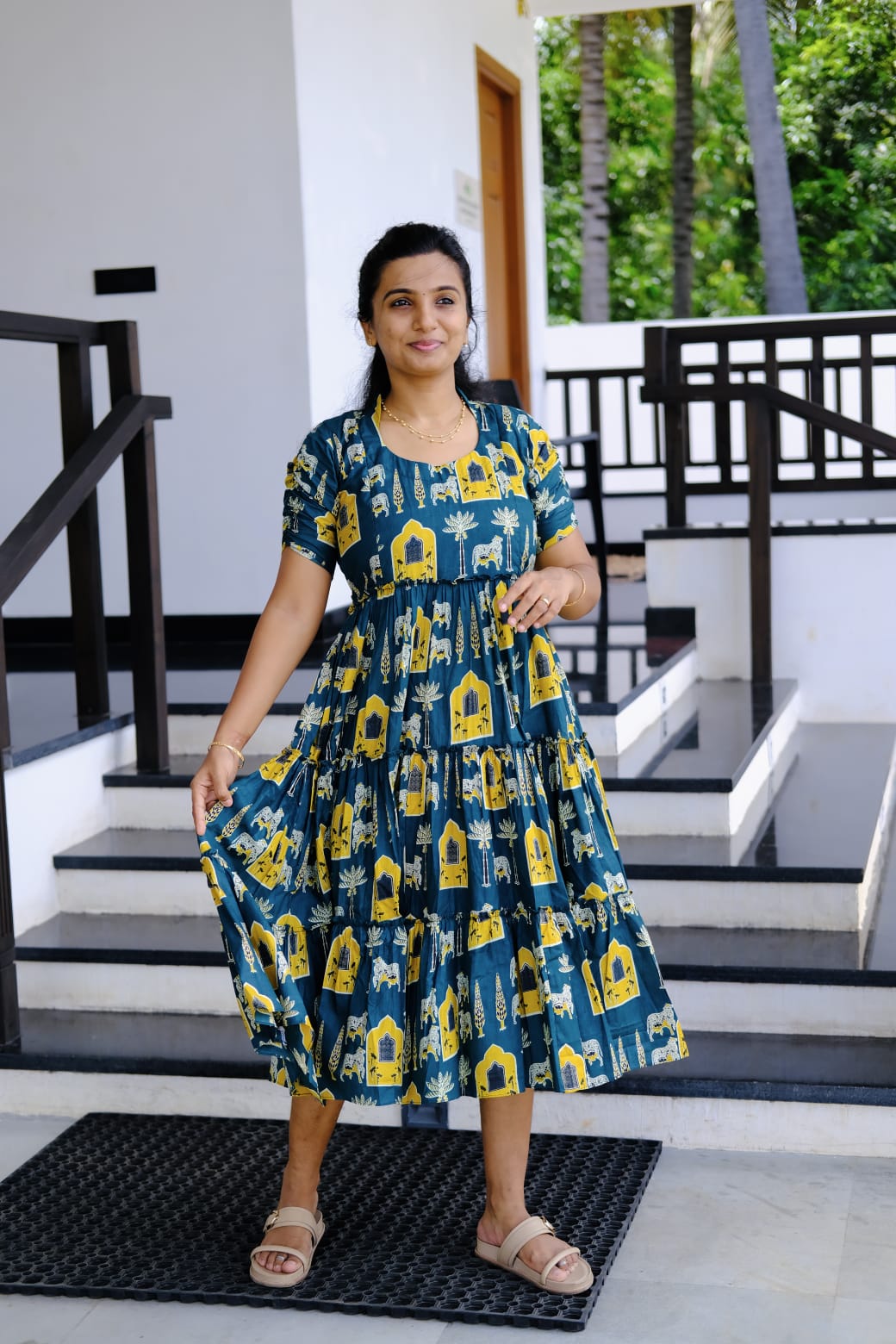 Amudha - Tiered Midi Dress