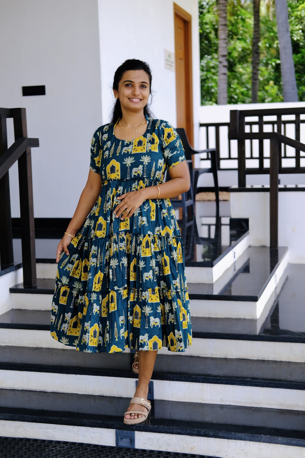 Amudha - Tiered Midi Dress