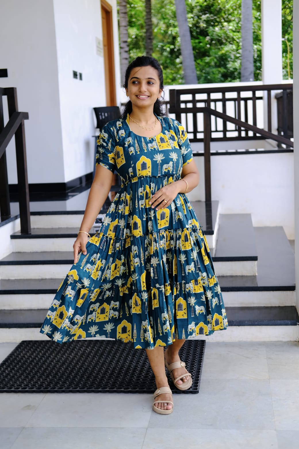 Amudha - Tiered Midi Dress