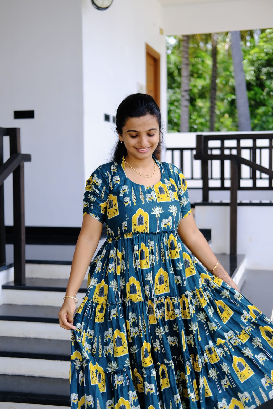 Amudha - Tiered Midi Dress