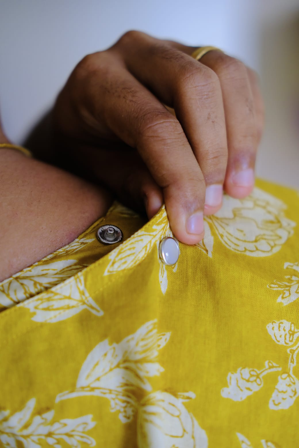 Ganga - Yellow Detachable Dupatta Maxi Nighty