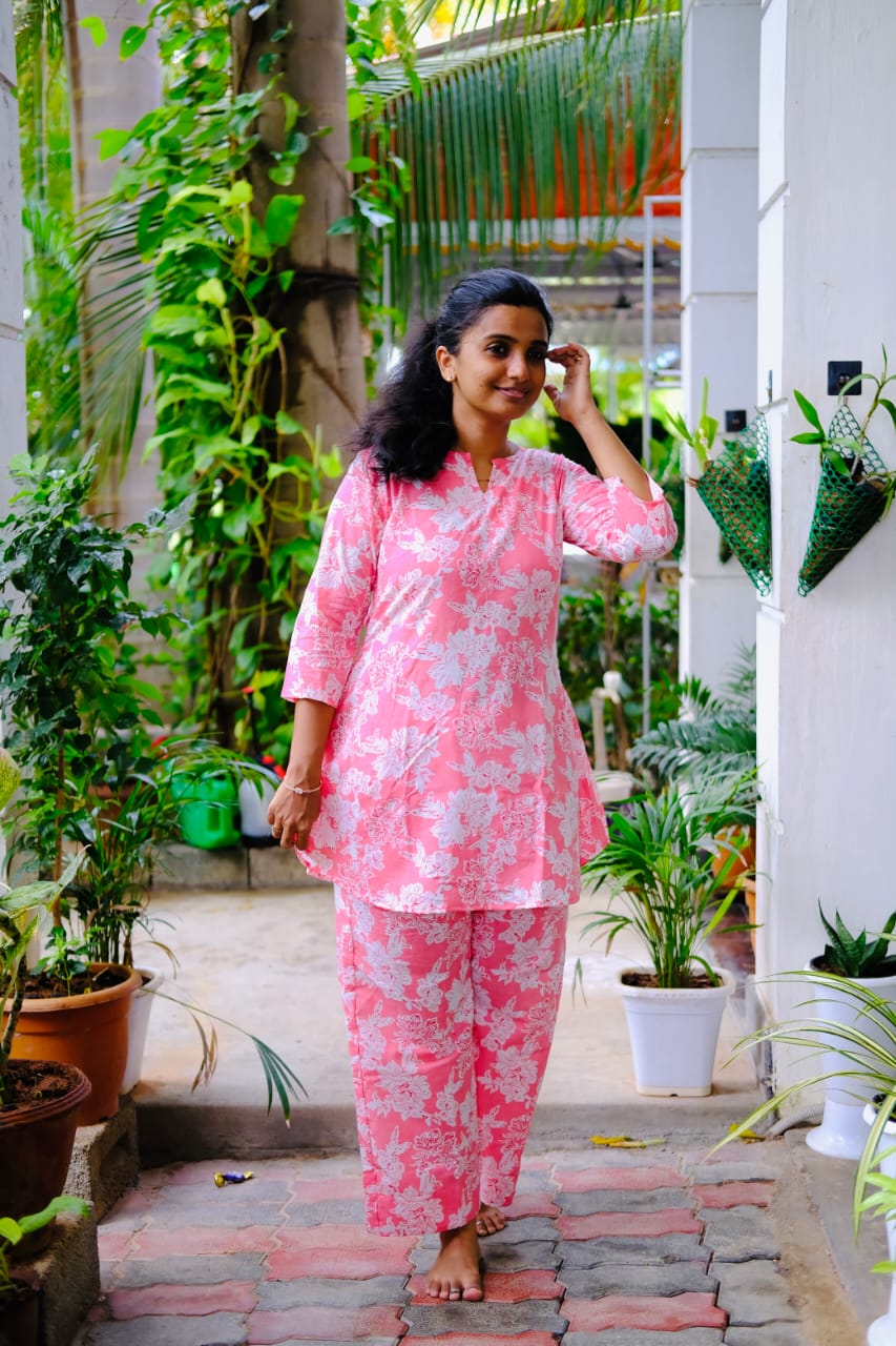 Heera - Light Pink Night Suit