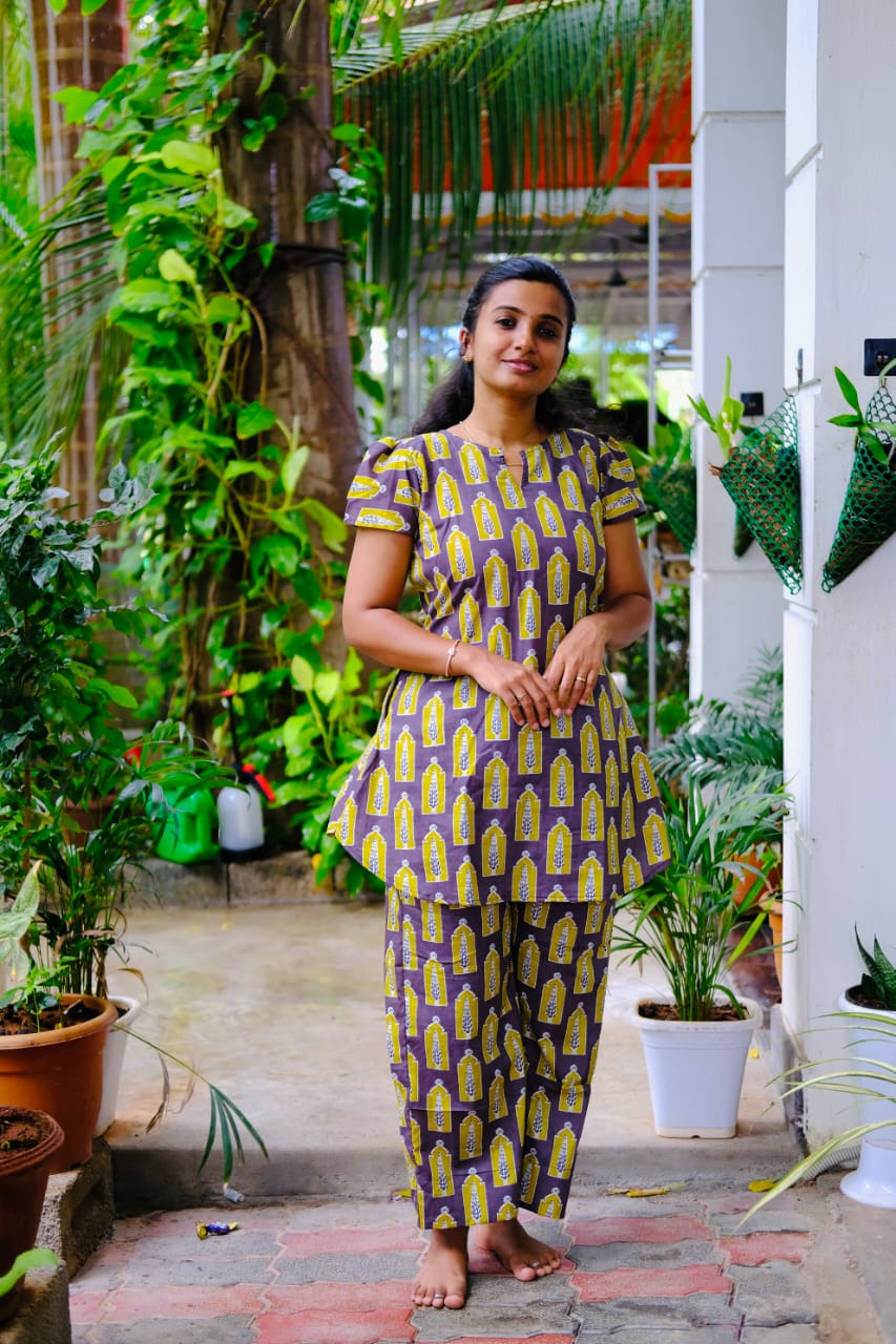 Heera - Grey Night Suit