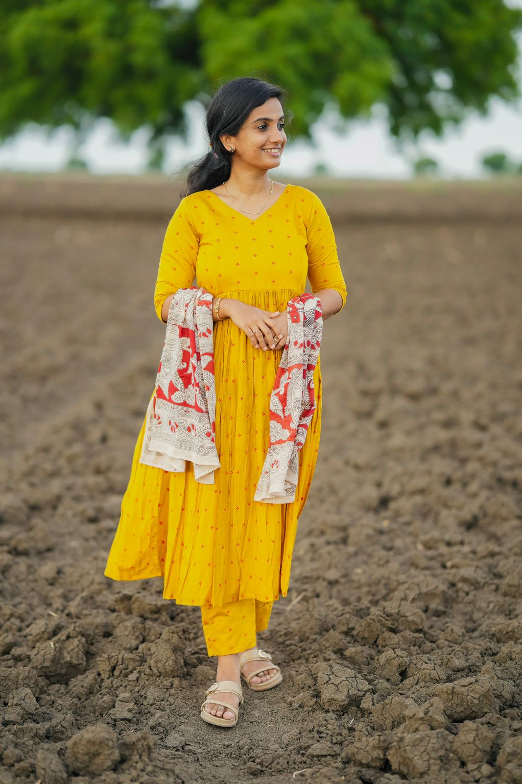 Krupali - 3Pcs Yellow Kurta Set