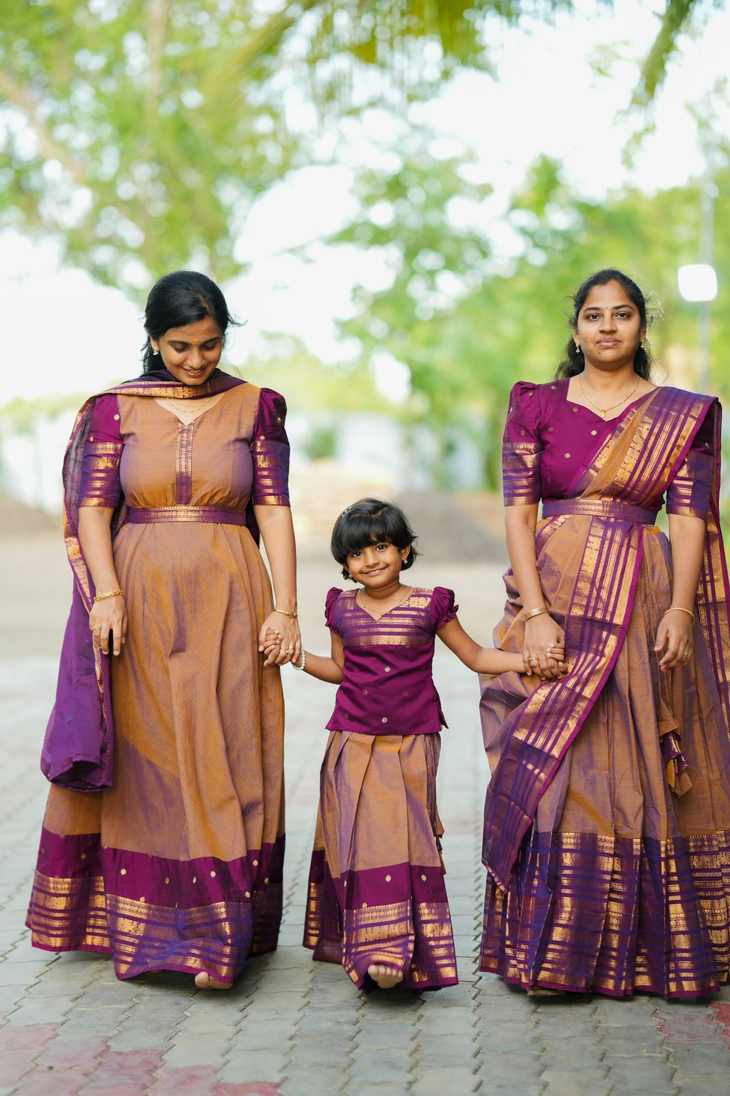 Kanimozhi - Crop Top & Skirt with Dupatta Set