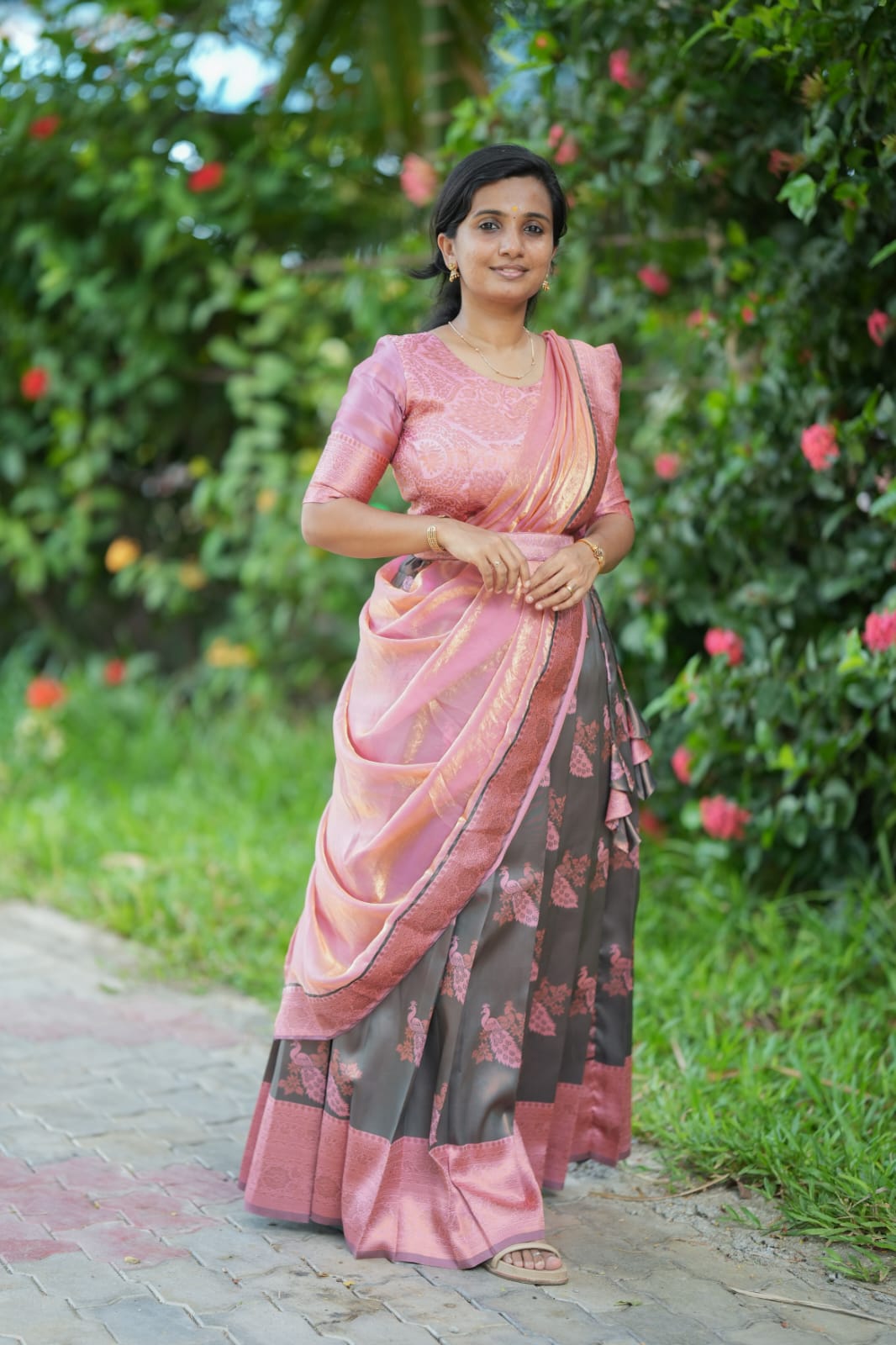 Rukmini - Crop Top & Skirt with Dupatta Set