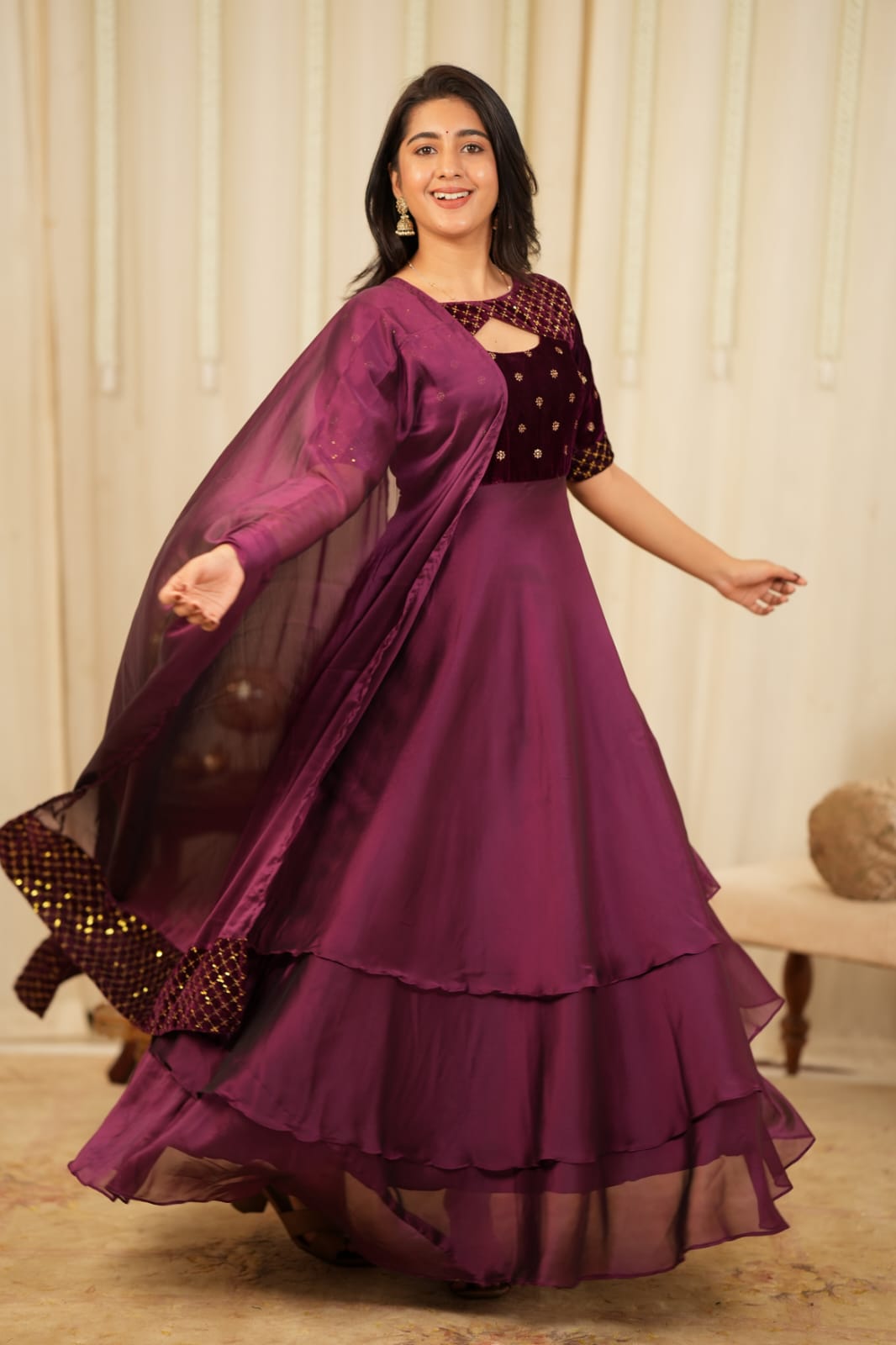 Kushi - Maxi Dress with Dupatta
