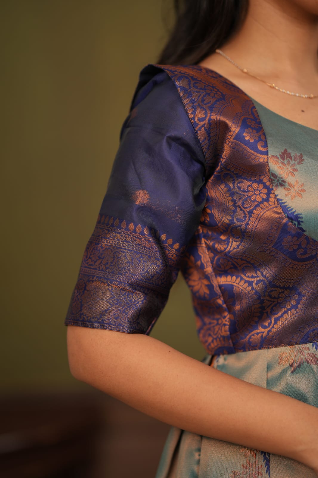 Rukmini - Blue Maxi with Coat