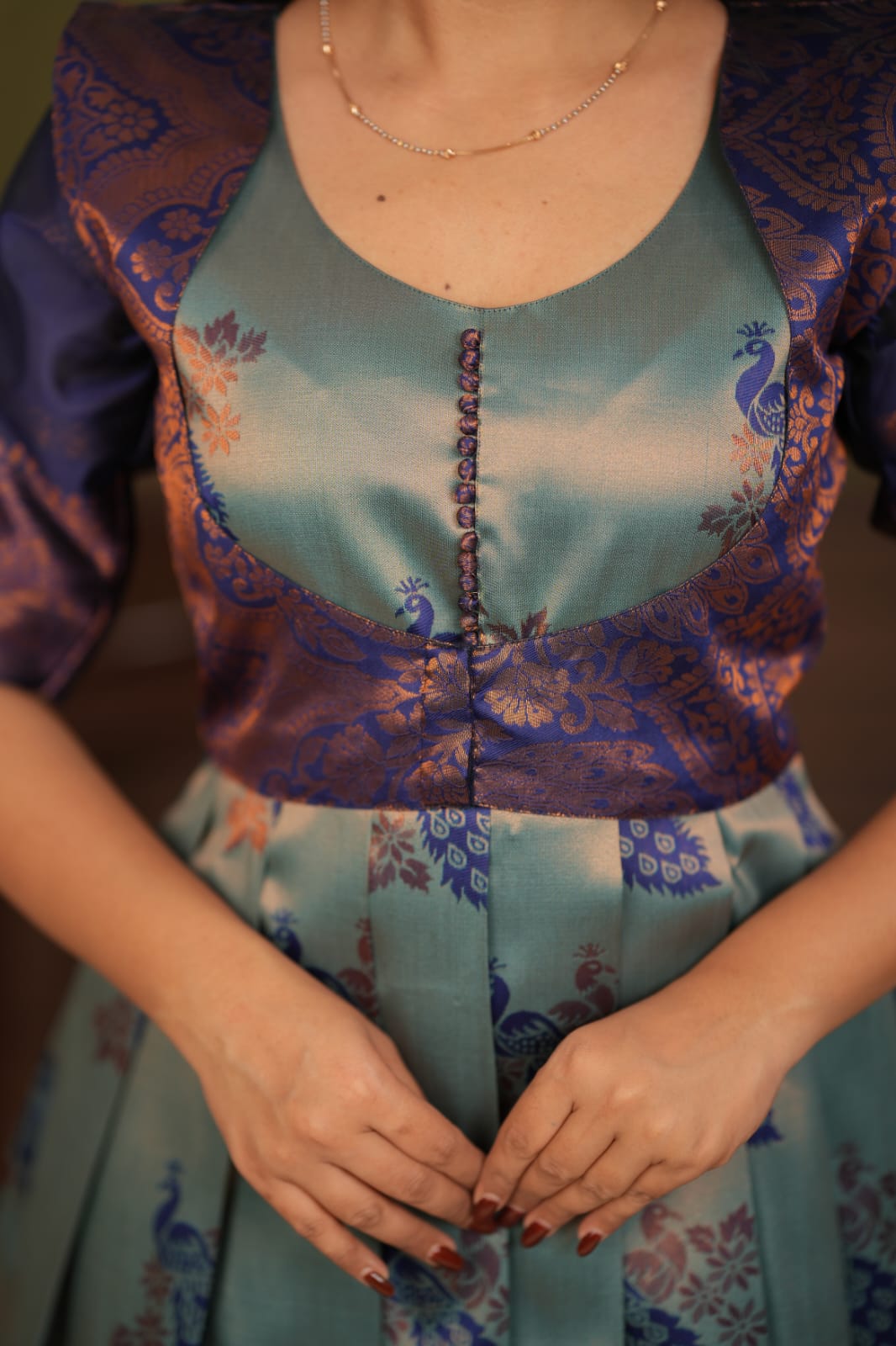 Rukmini - Blue Maxi with Coat