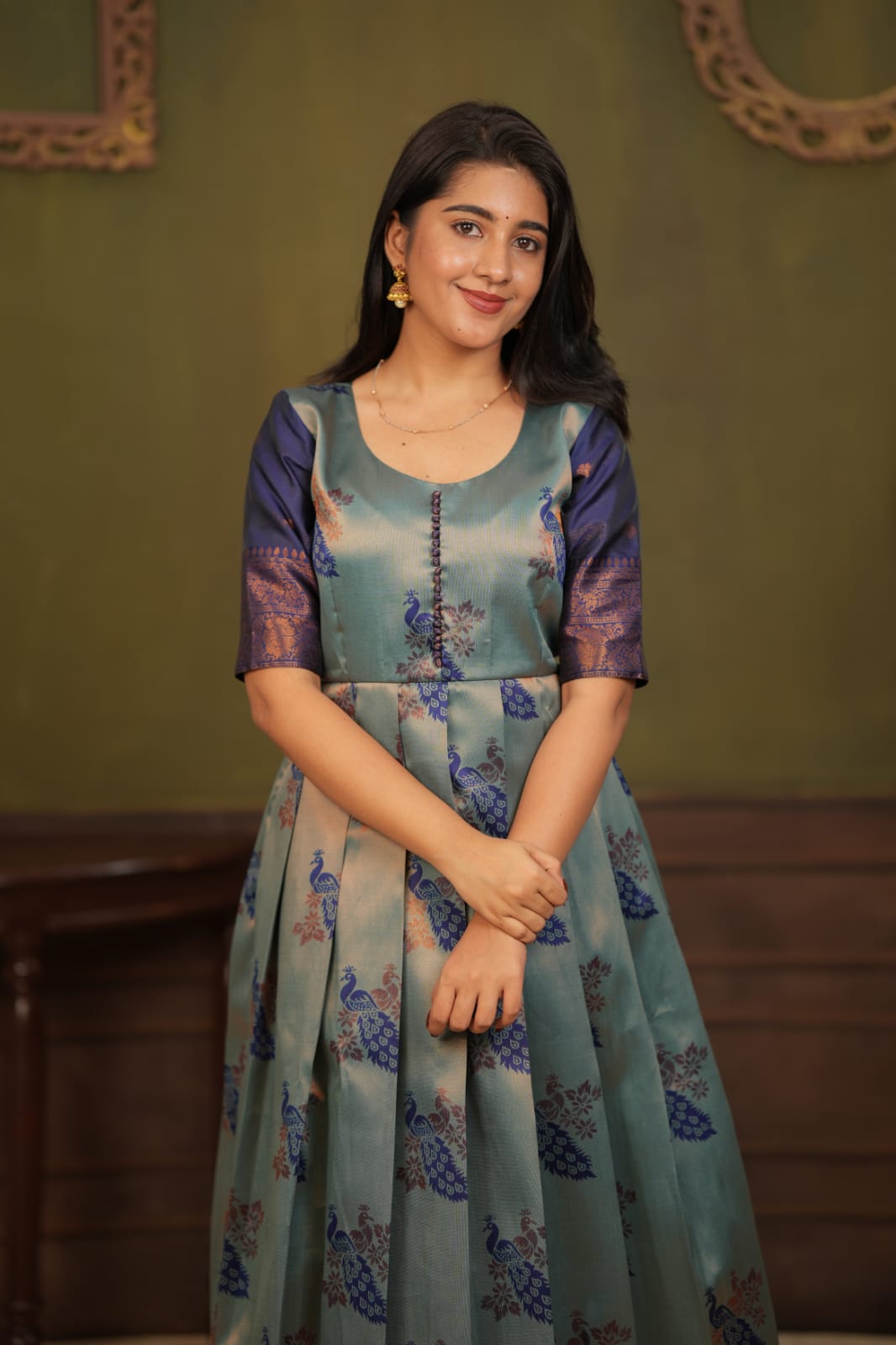 Rukmini - Blue Maxi with Coat