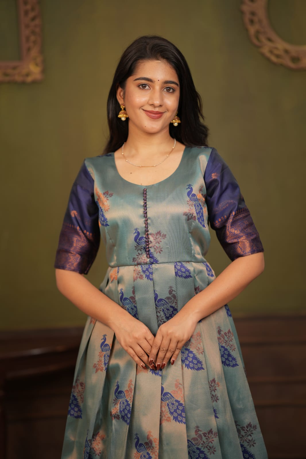 Rukmini - Blue Maxi with Coat