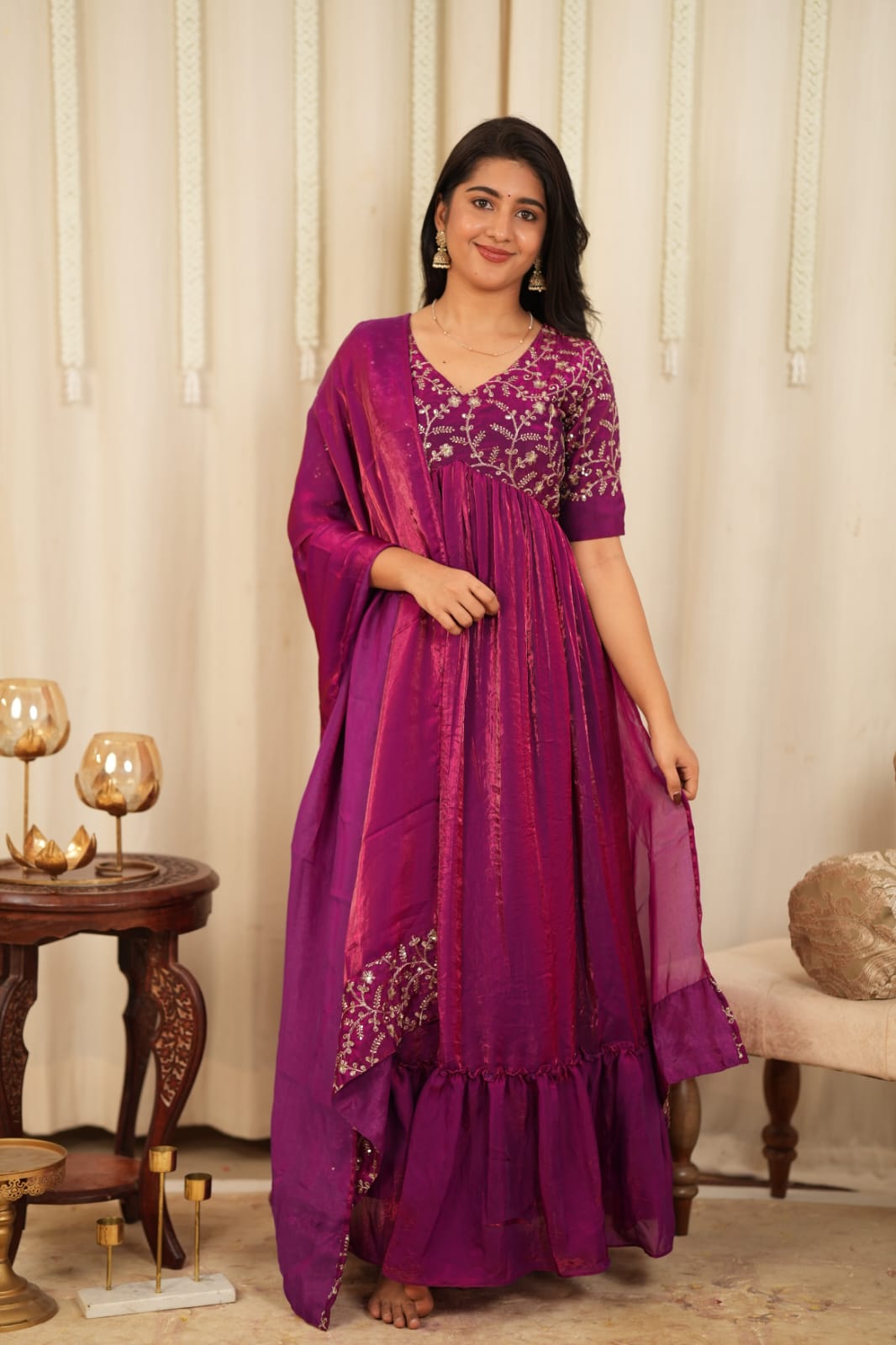 fitted lace wedding dress Preethi