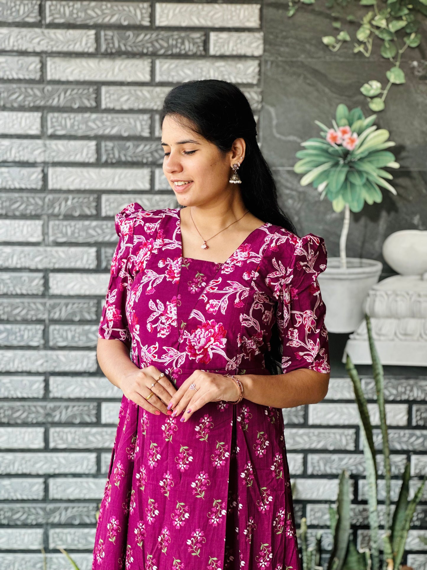 Nisha - Wine Midi Nighty