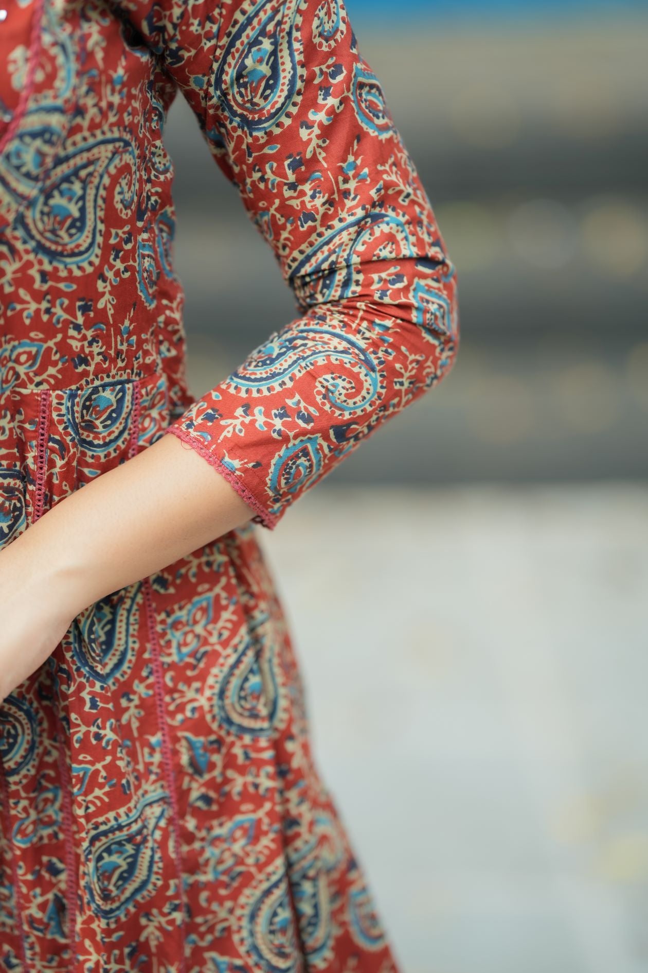 Mithra - Maroon Floral Suit Set