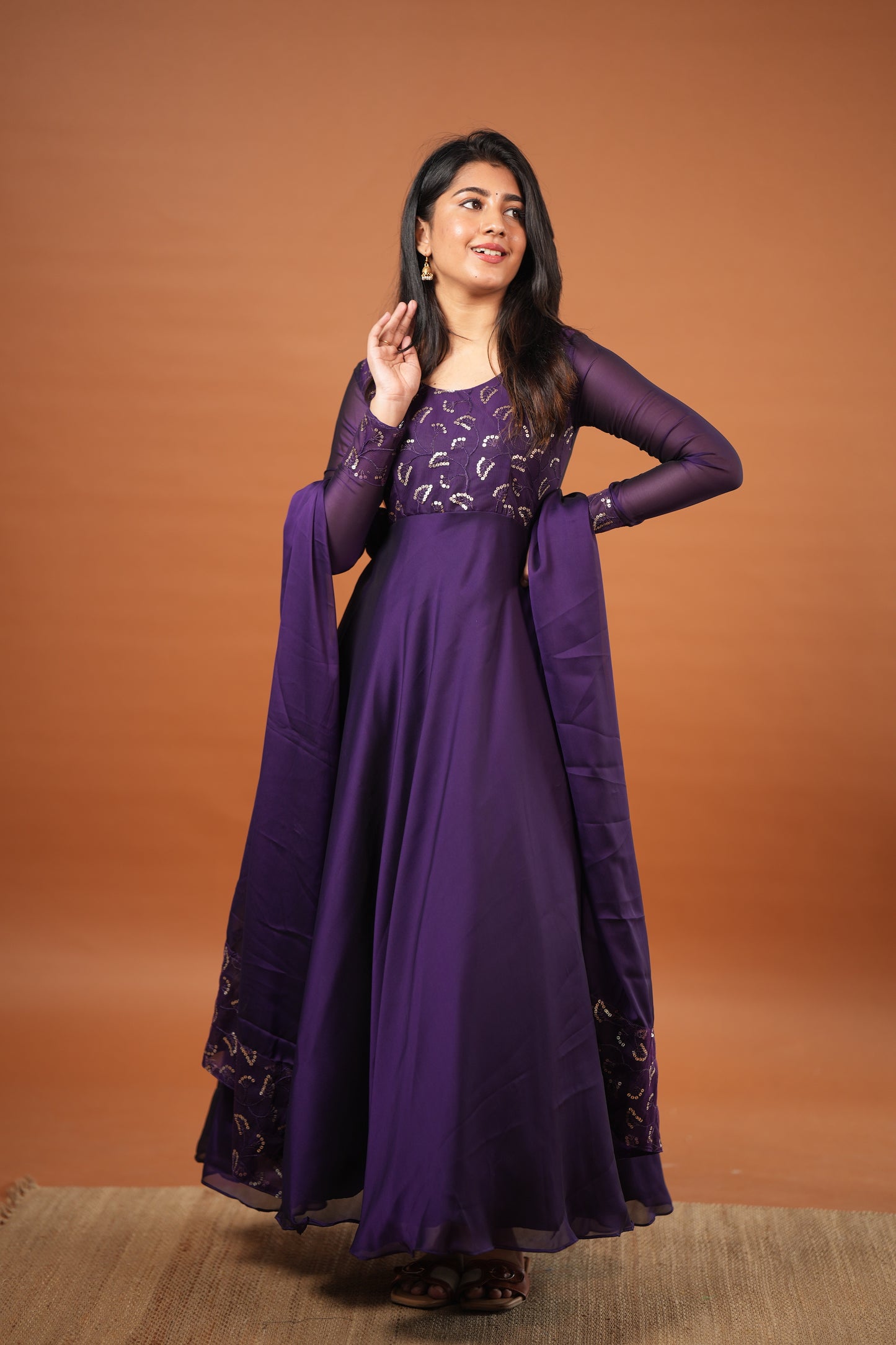 Roopa - Maxi Dress with Dupatta