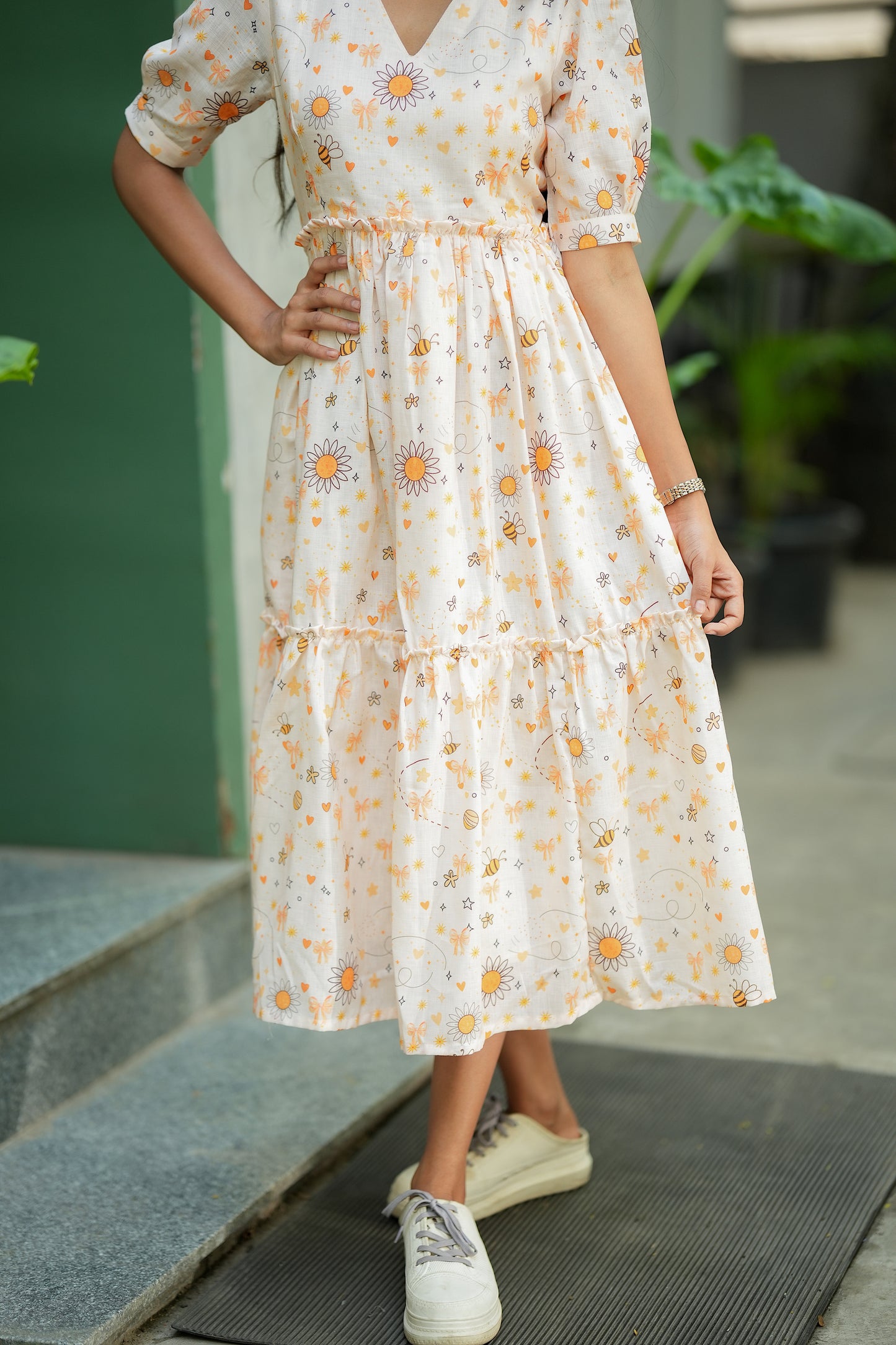 Yuva - Honey Daisy Printed Maxi