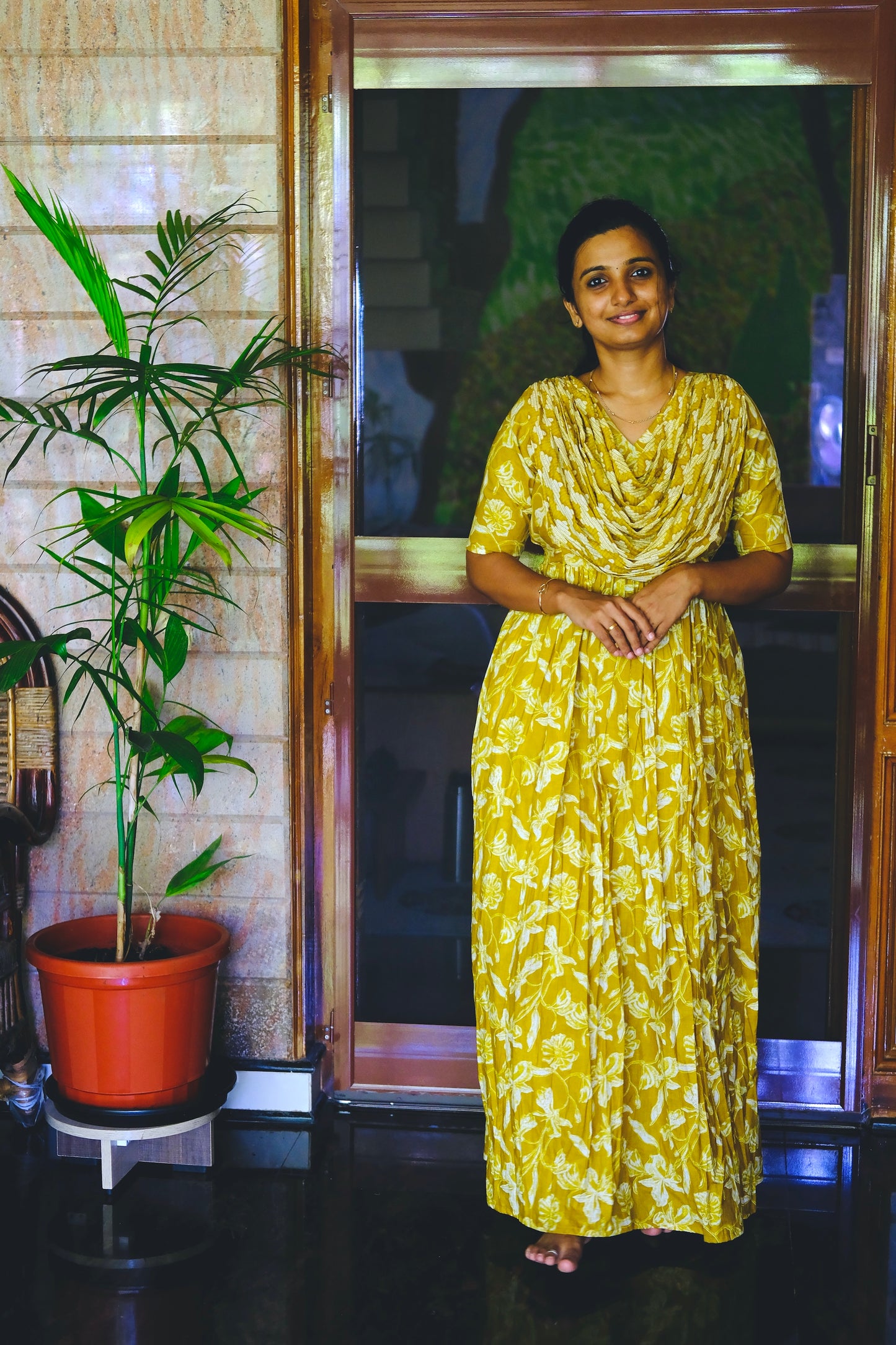 Kaveri - Mustard Maxi Nighty