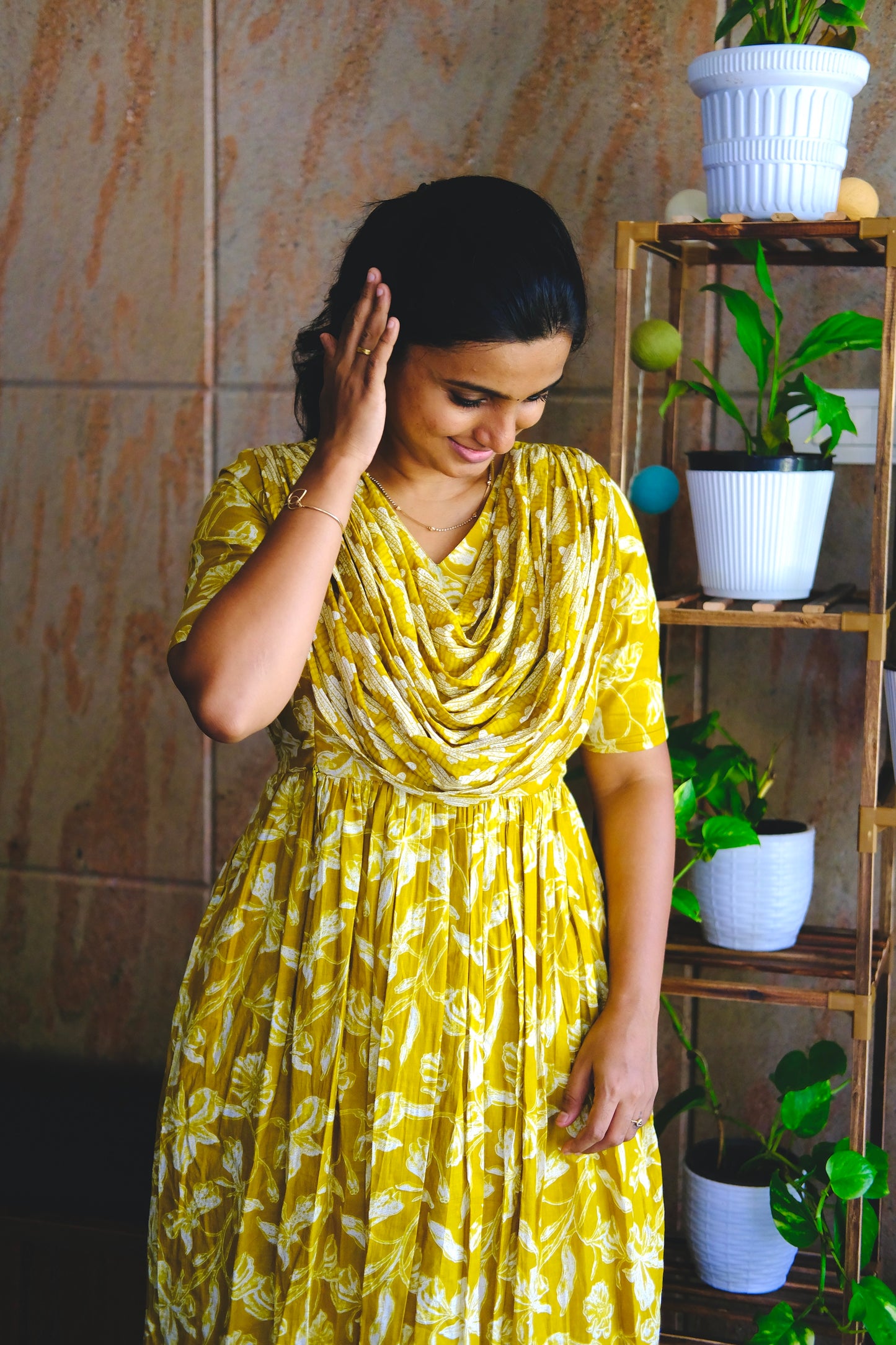 Kaveri - Mustard Maxi Nighty