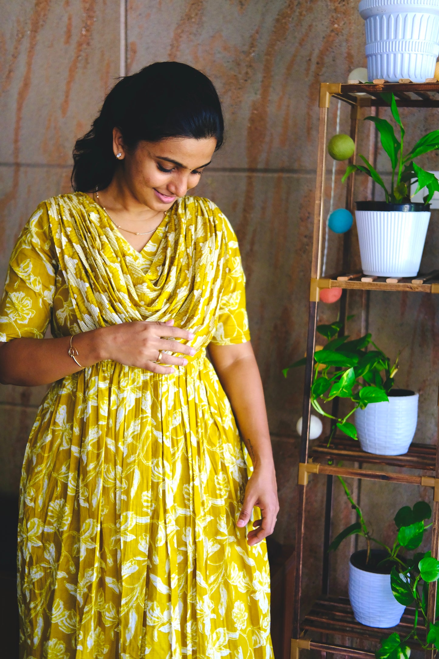 Kaveri - Mustard Maxi Nighty