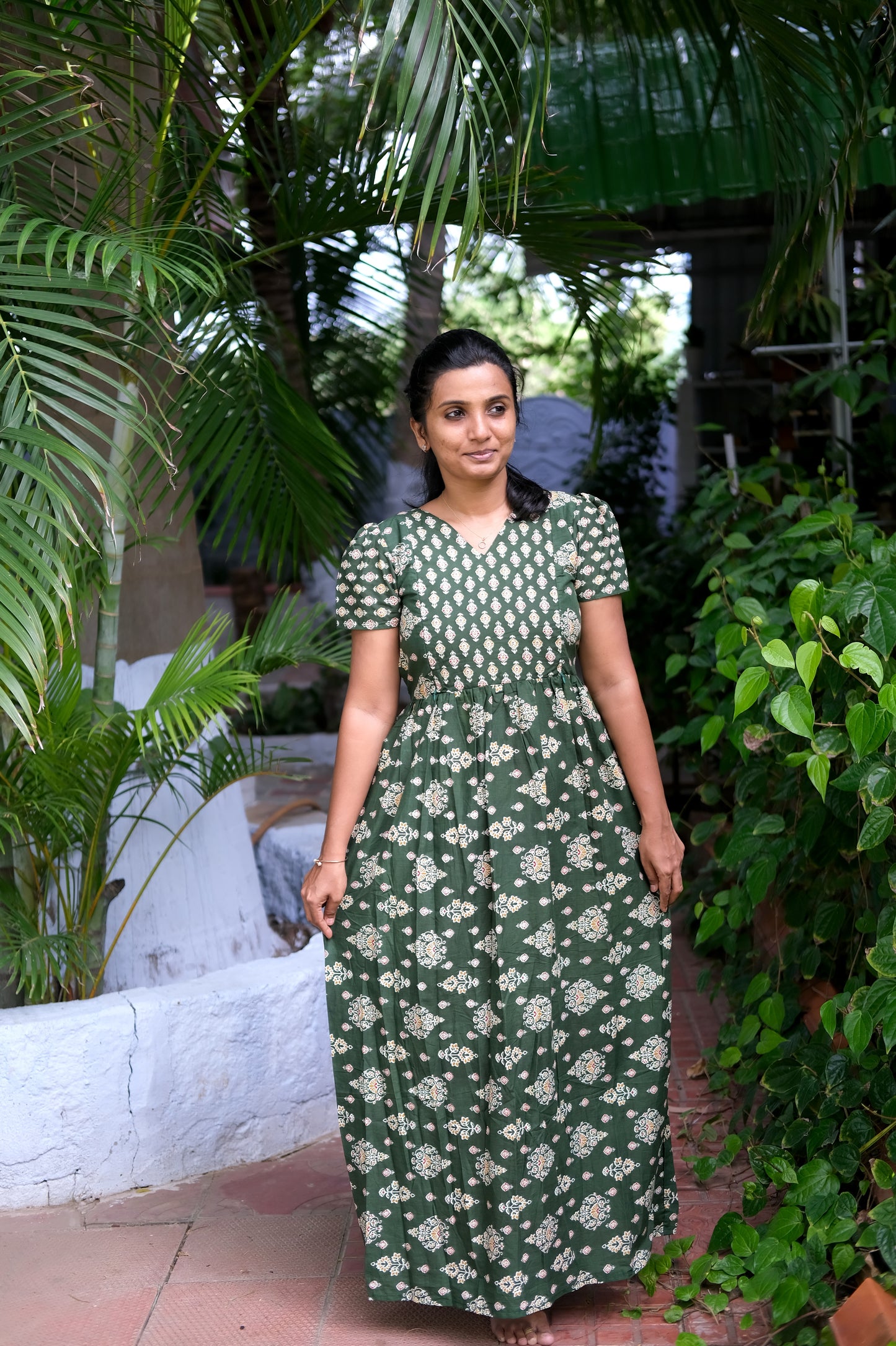 Mullai - Green Maxi Nighty