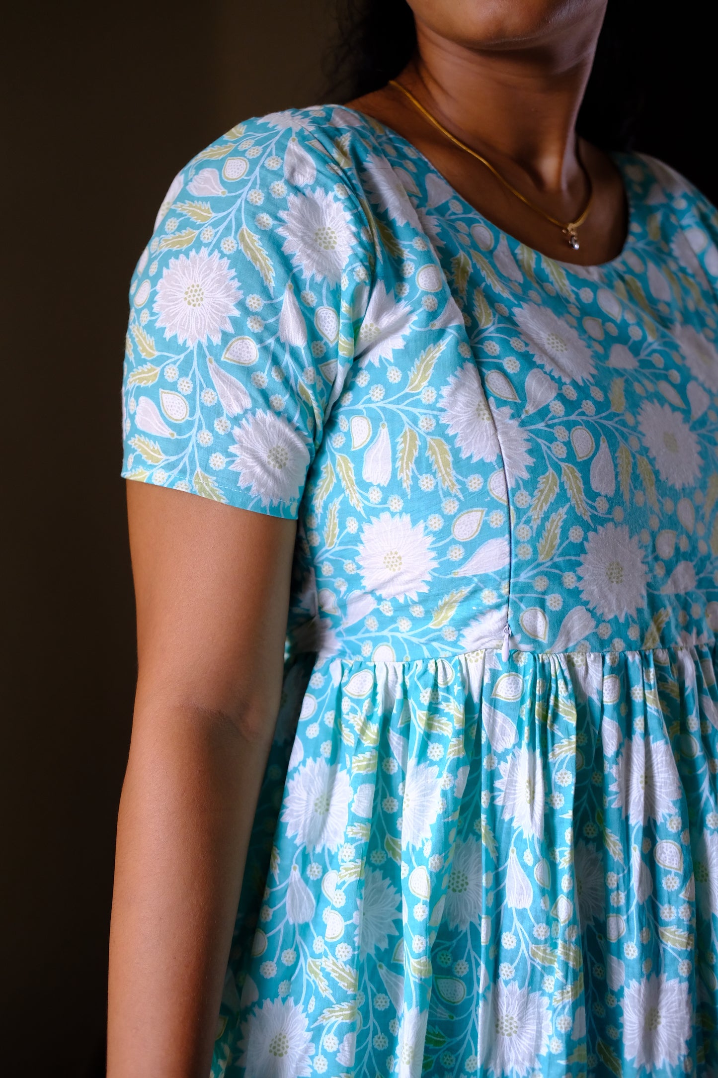 Kayal - Light Blue Midi Nighty